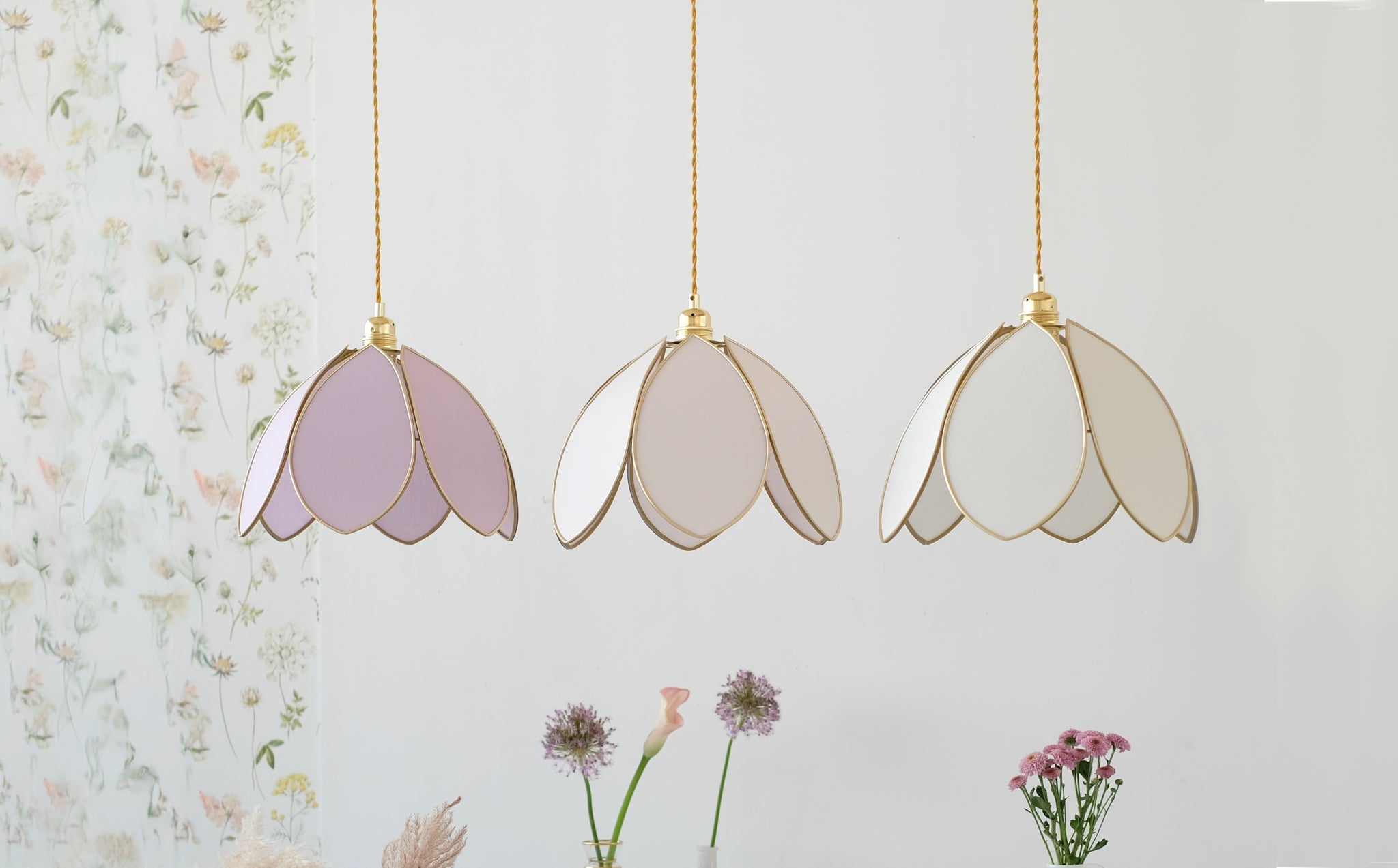 Les suspensions fleurs simples