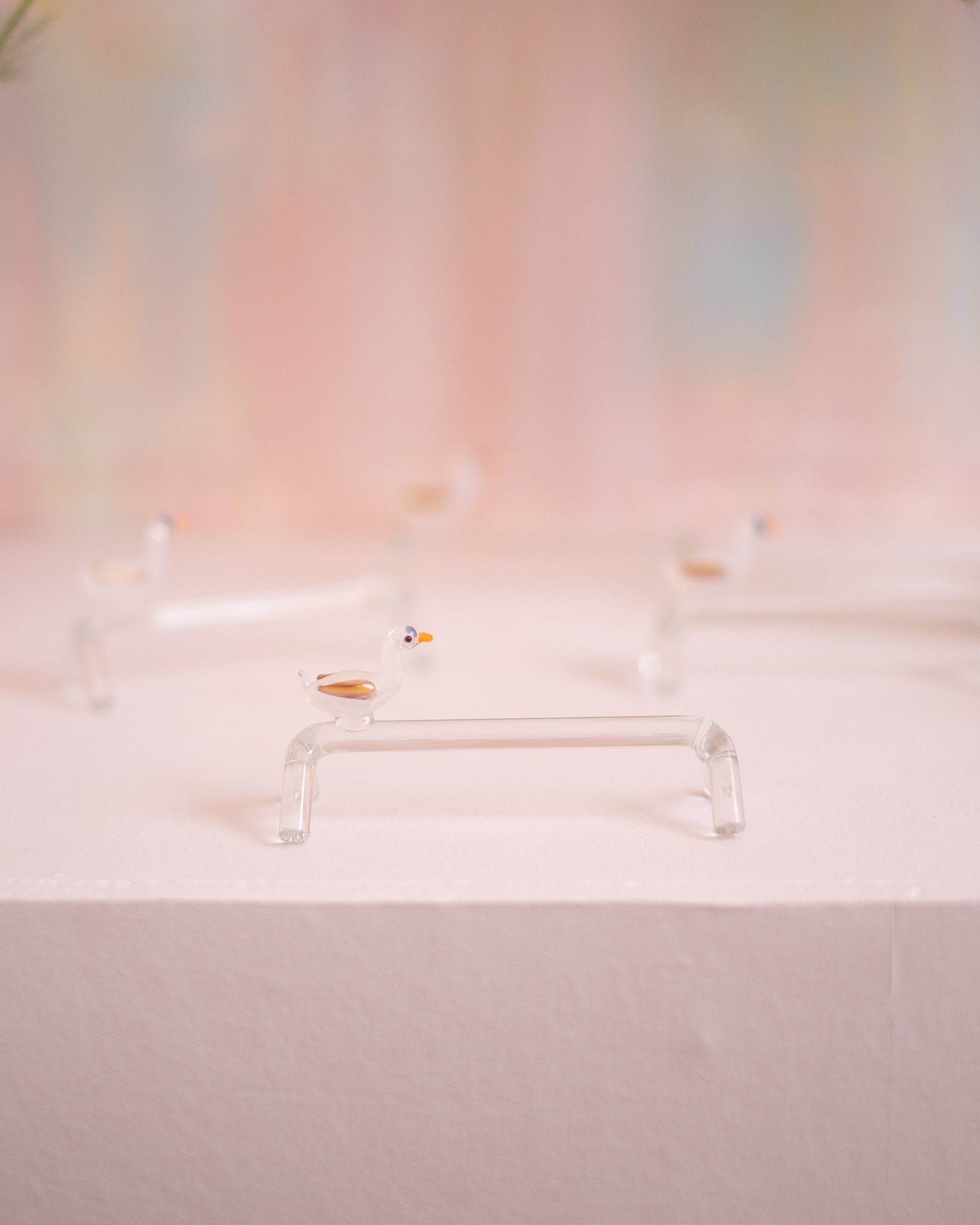 4 anciens porte - couteaux en verre - Silly & Billy