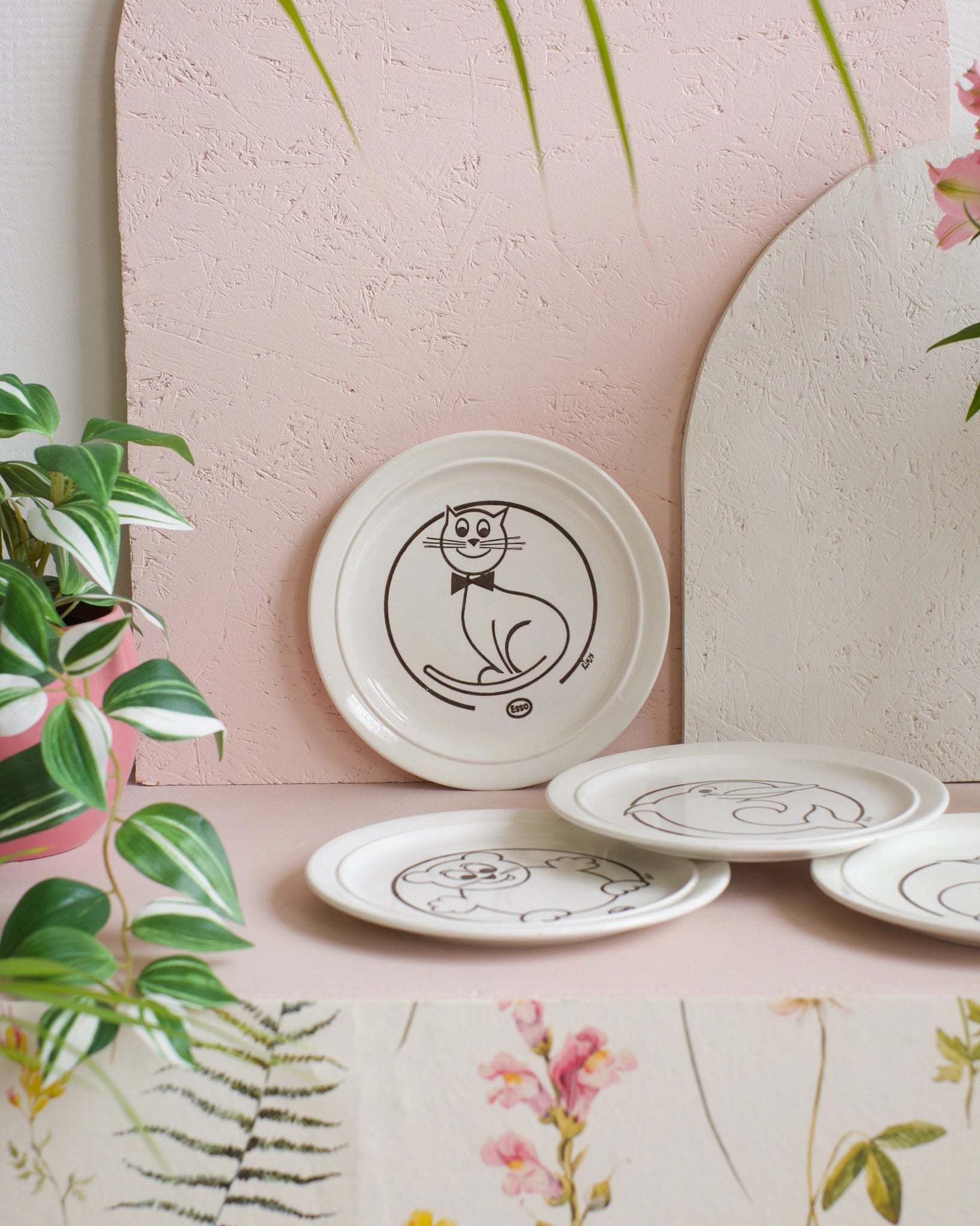 4 assiettes vintage Esso collector - Silly & Billy