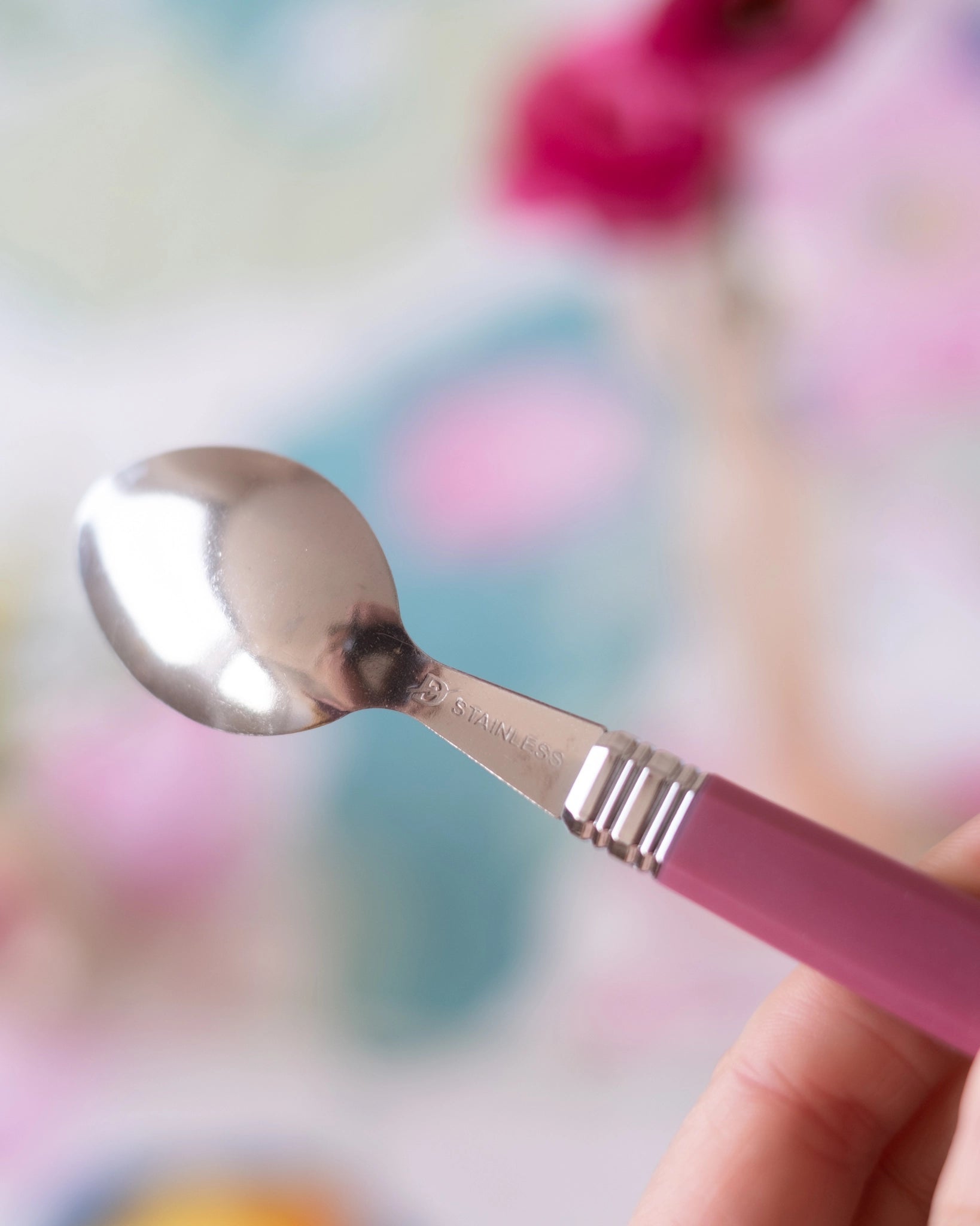 6 petites cuillères vintage roses - Silly & Billy