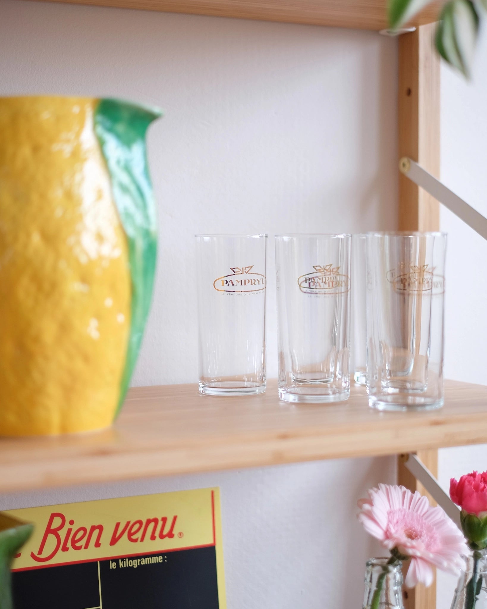 6 verres de bistrot Pampryl vintage 1 - Silly & Billy