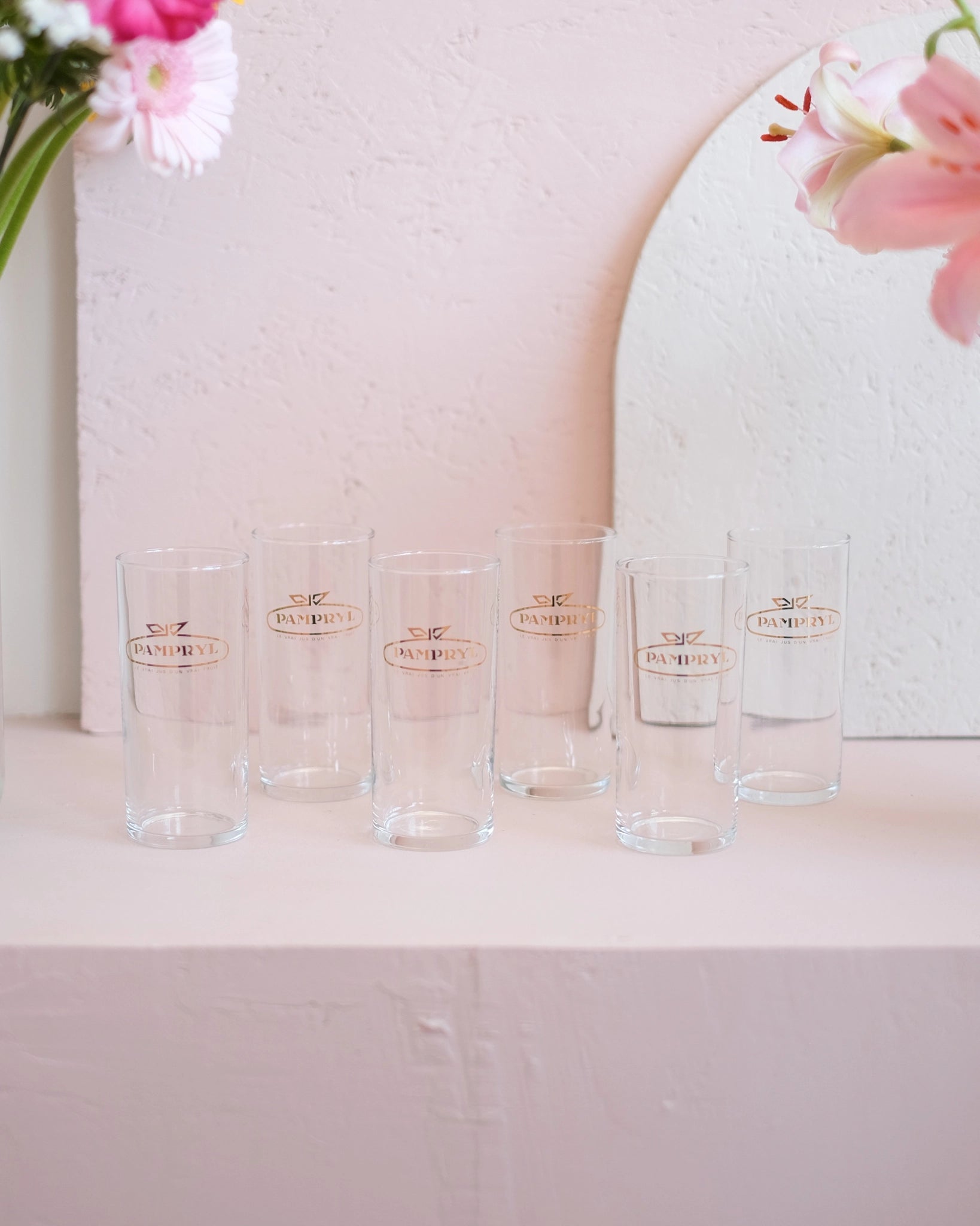 6 verres de bistrot Pampryl vintage 1 - Silly & Billy