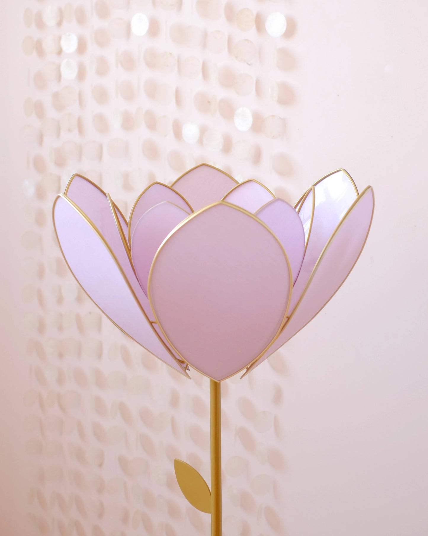 Abat-jour Fleur pour lampadaire - Double Lilas
