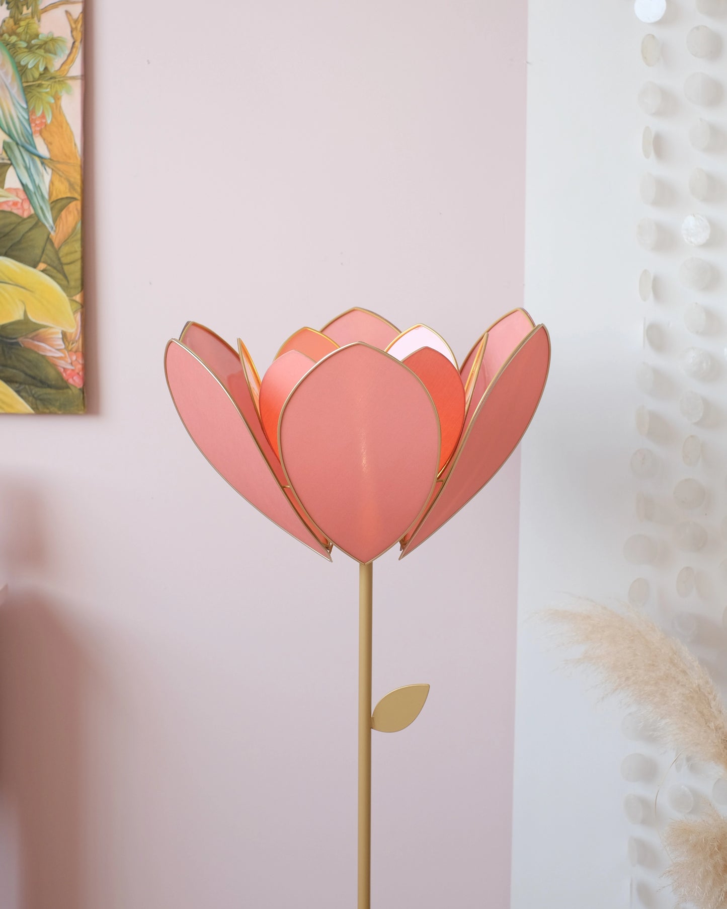 Abat-jour Fleur pour lampadaire - Double Terracotta