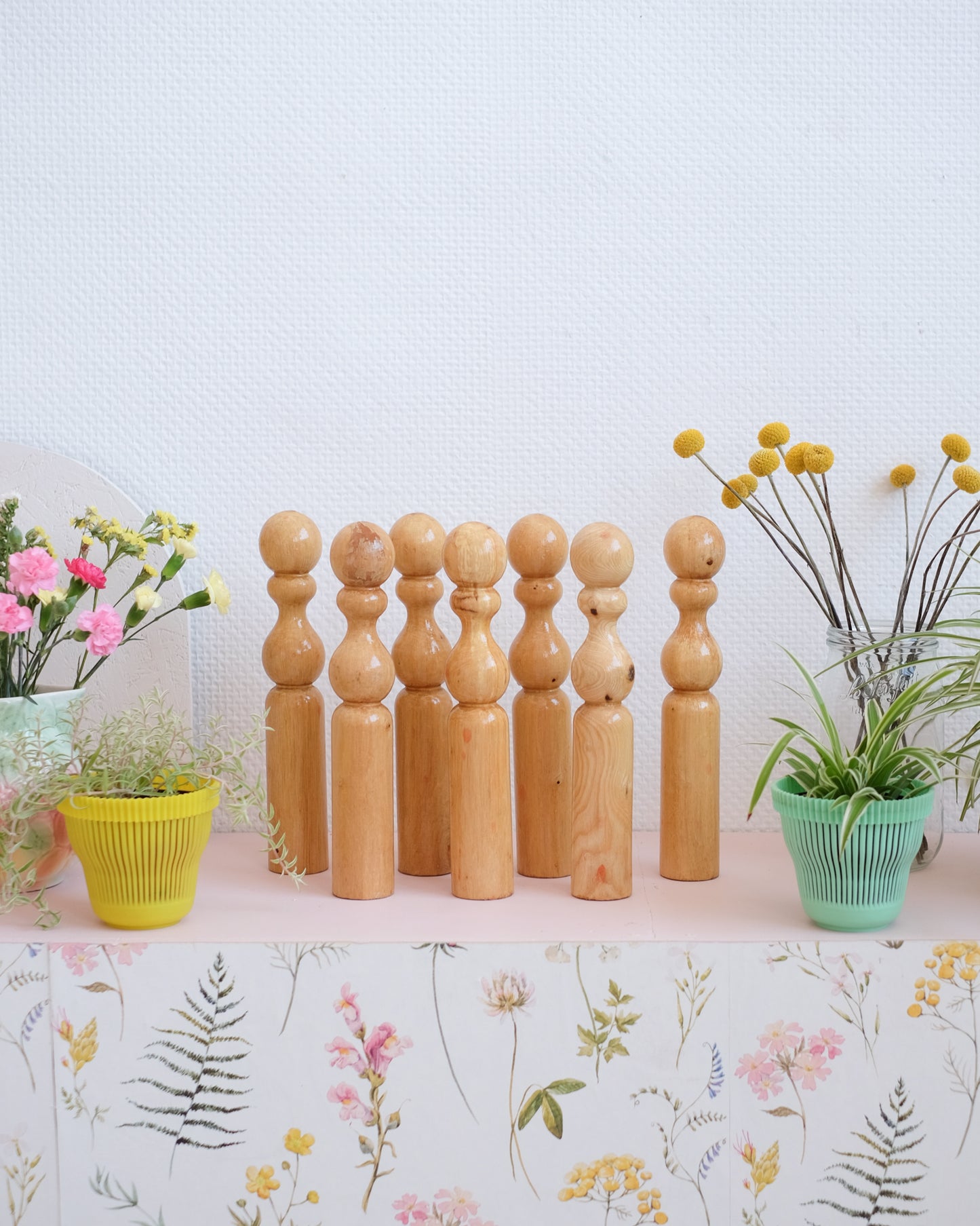 Ancien jeu de quilles en bois