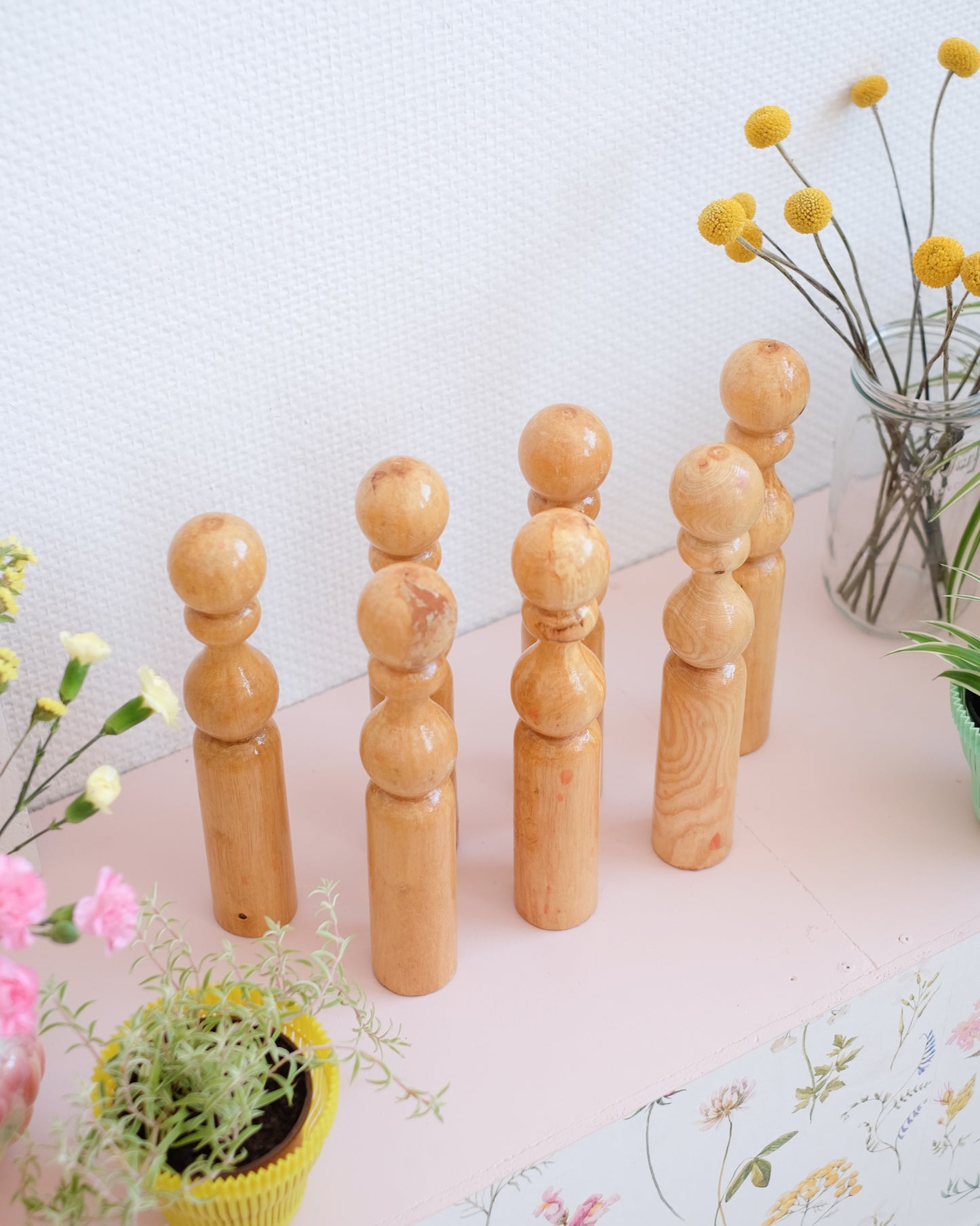 Ancien jeu de quilles en bois