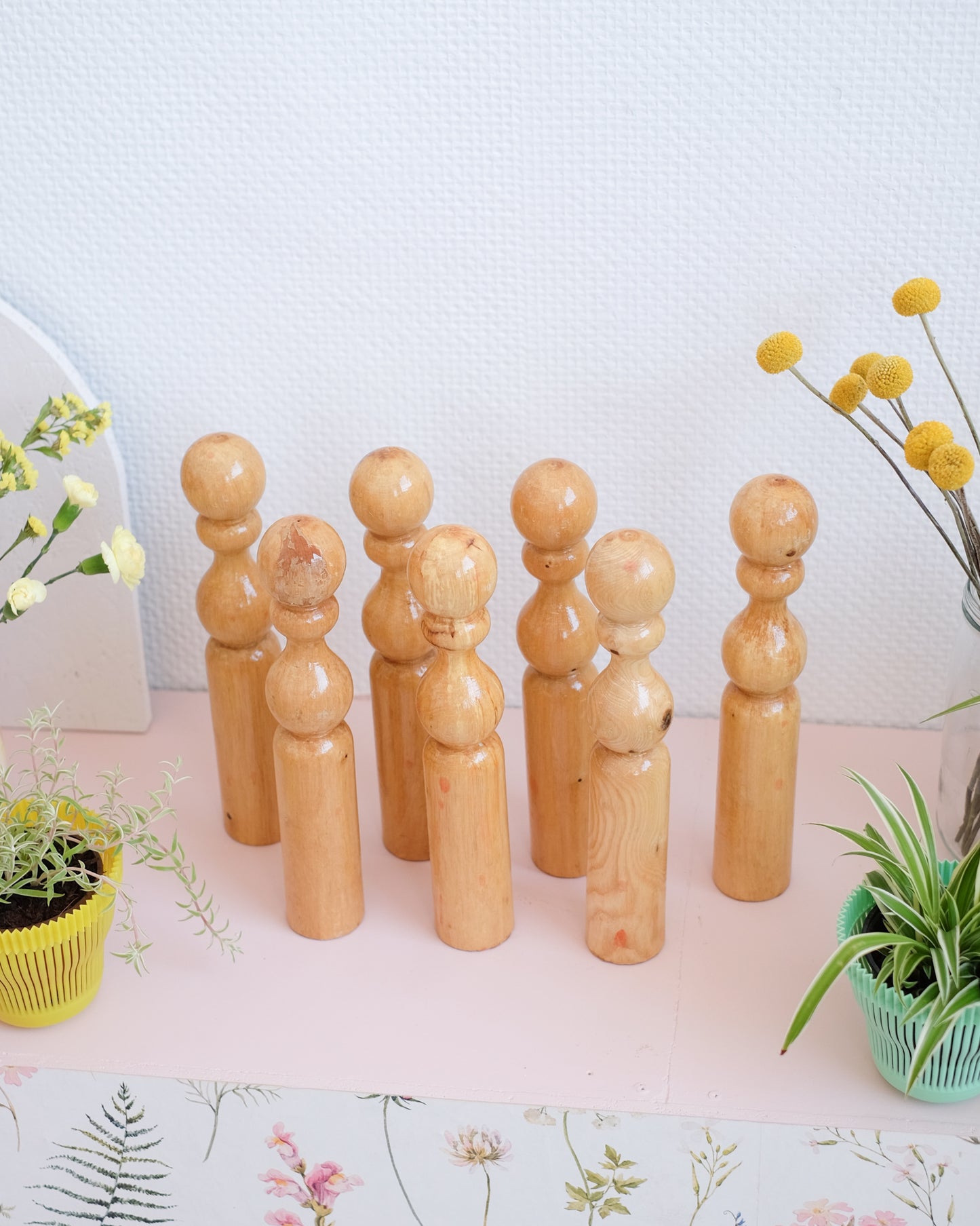 Ancien jeu de quilles en bois