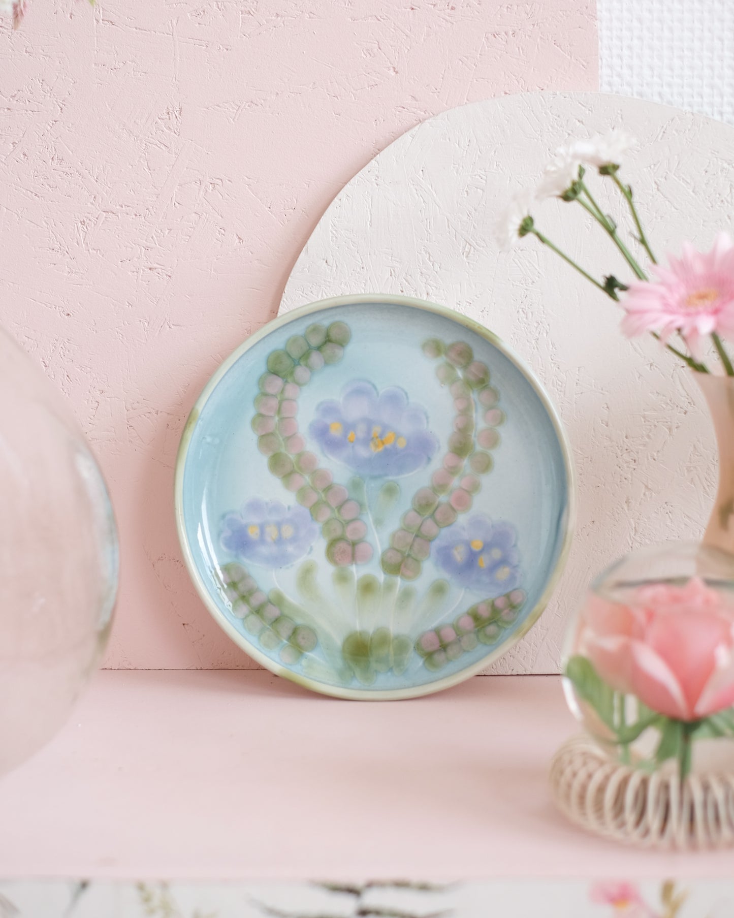 Plat en céramique fleuri #2