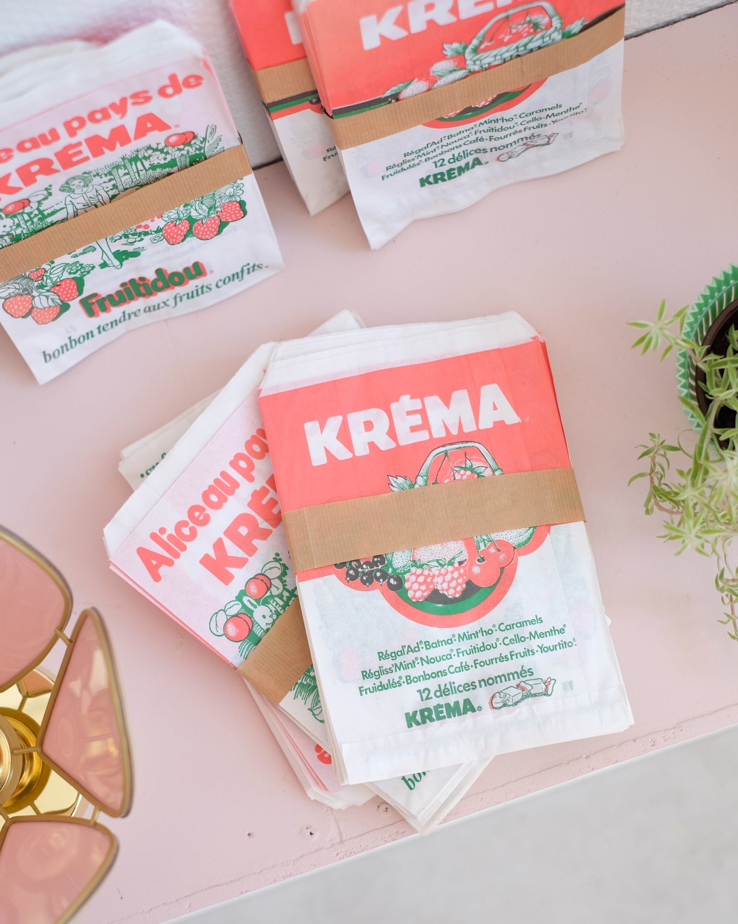 Anciens sachets de bonbons Krema