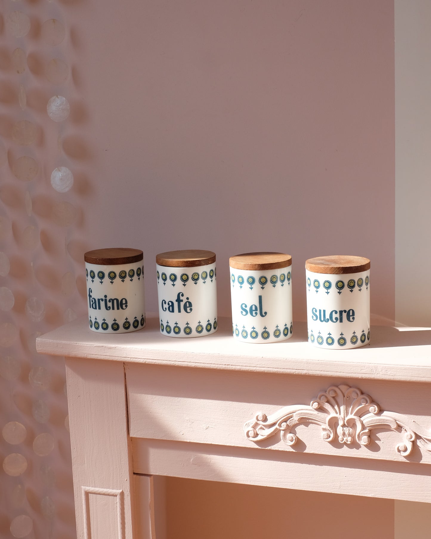 4 pots à épices Grosfillex vintage