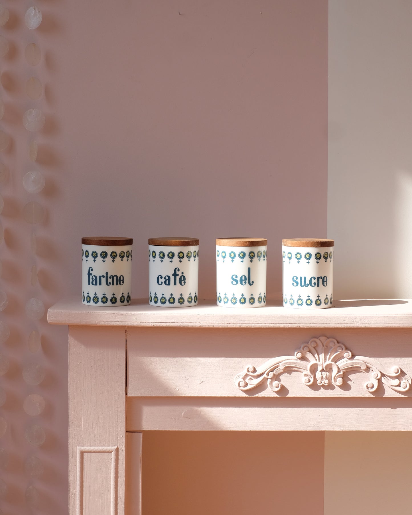 4 pots à épices Grosfillex vintage