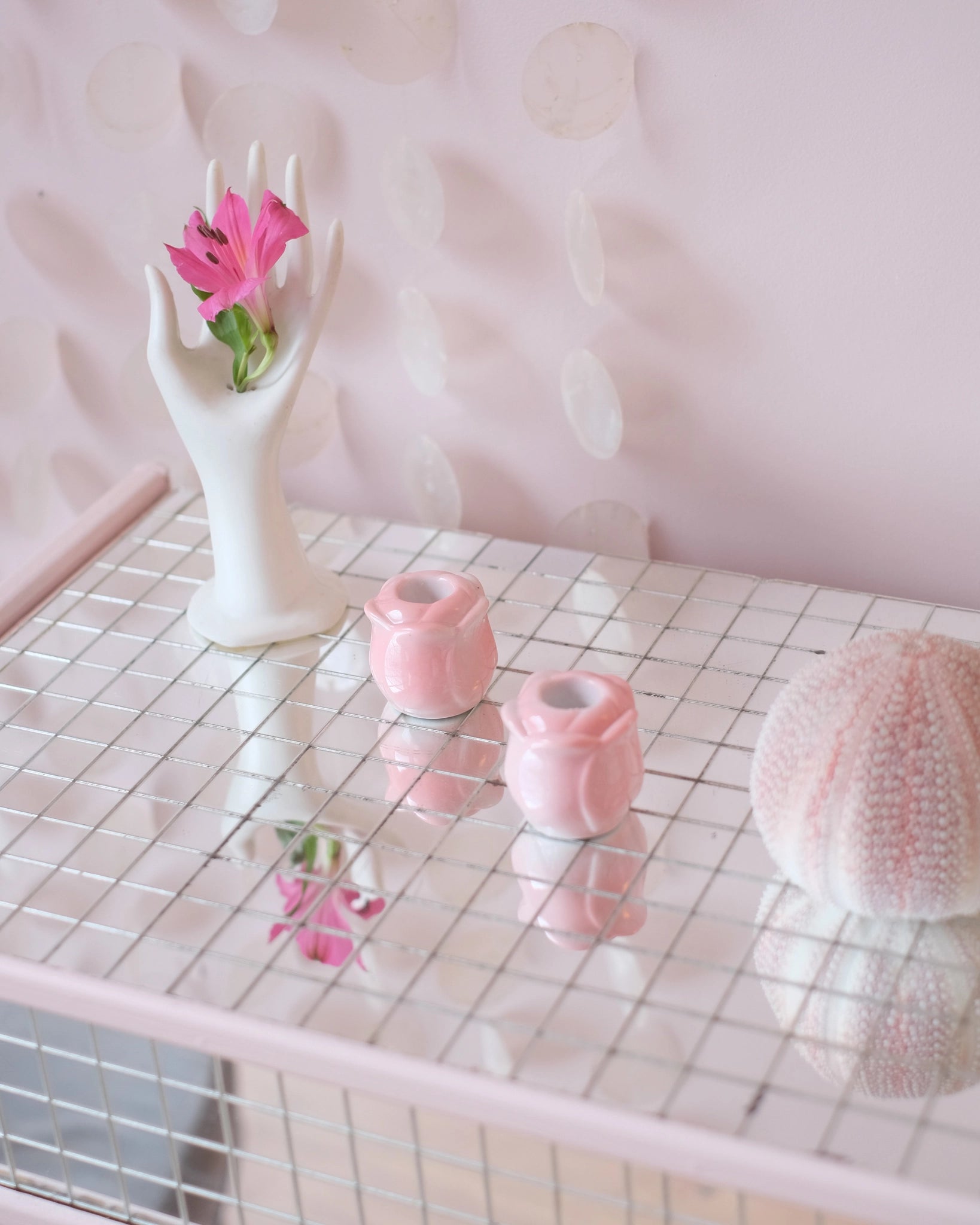 2 bougeoirs fleurs vintage Yves Rocher (Copie)