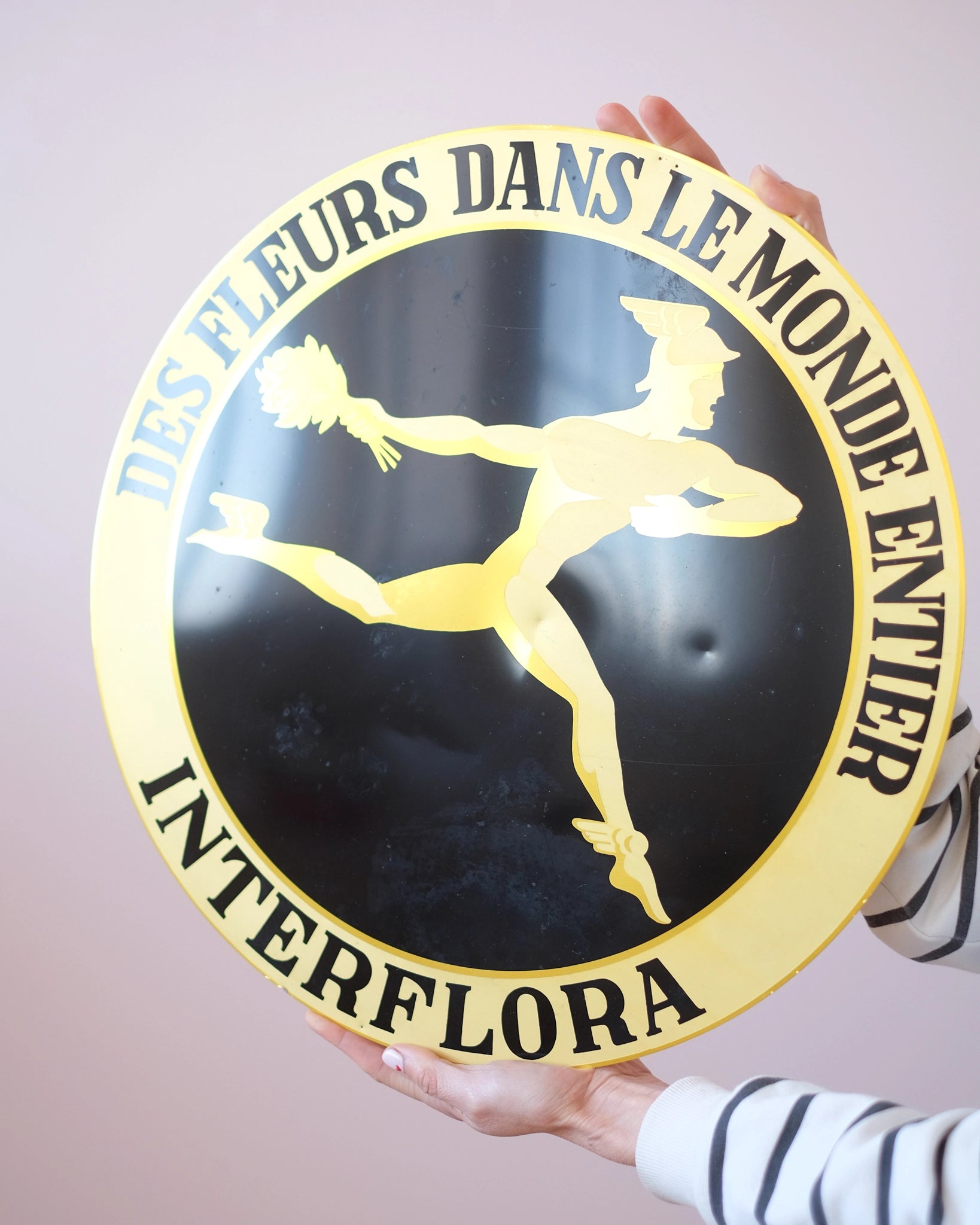 Grande plaque Interflora vintage