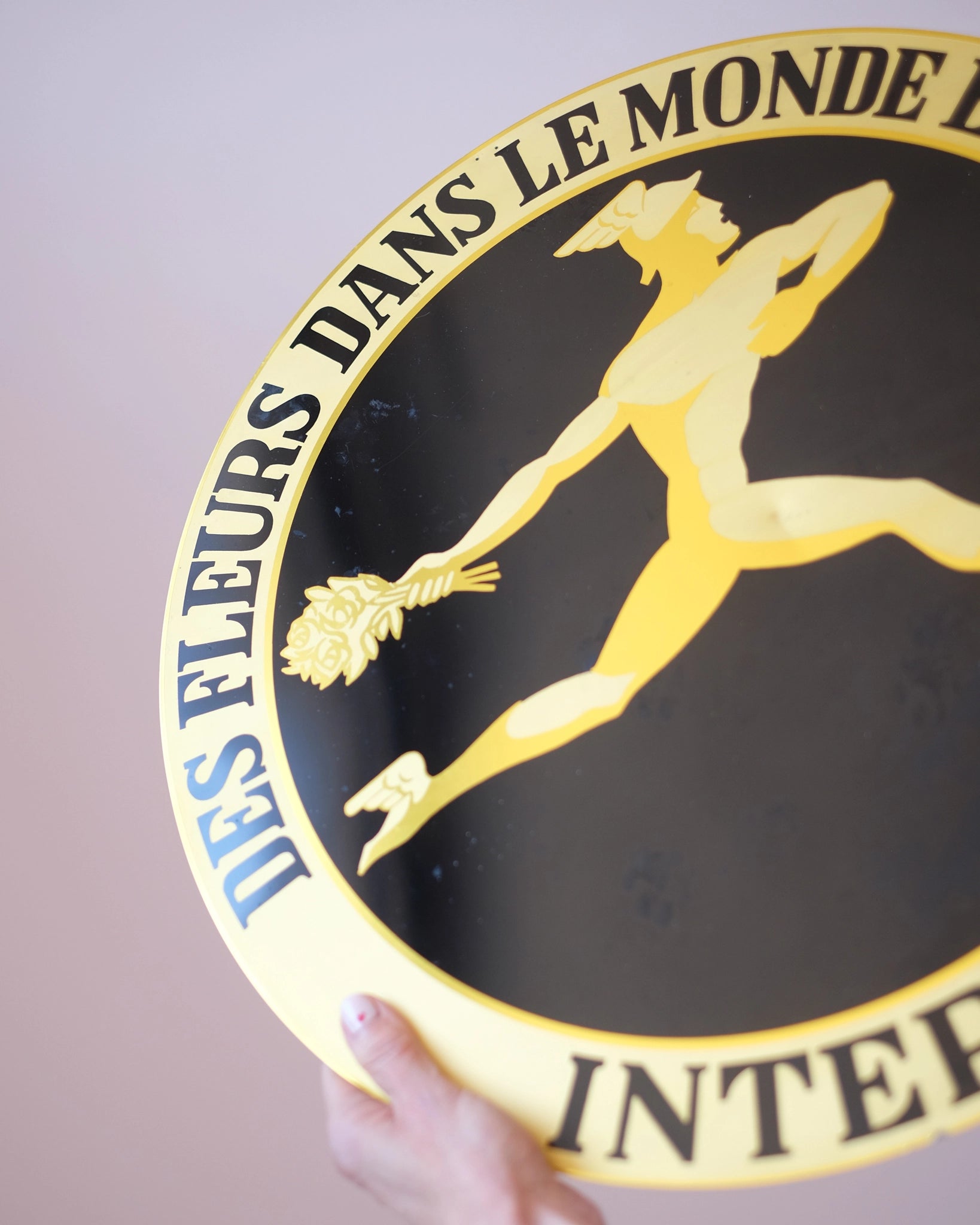 Grande plaque Interflora vintage