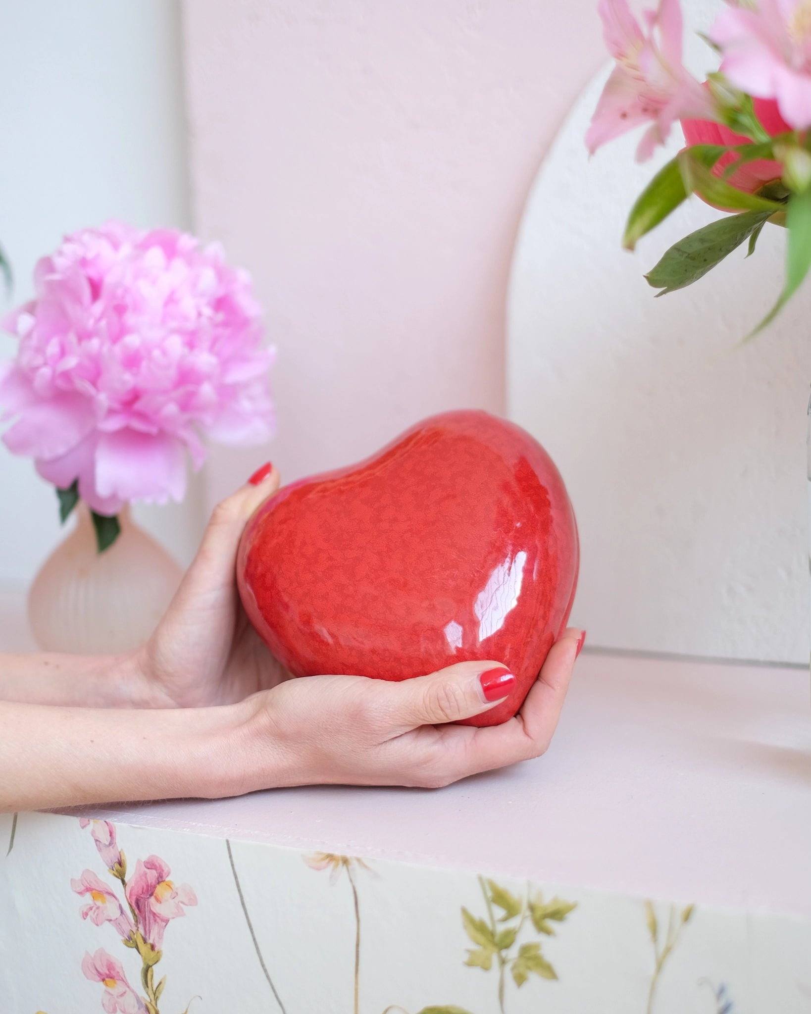 Coffret coeur en faïence de Charolles
