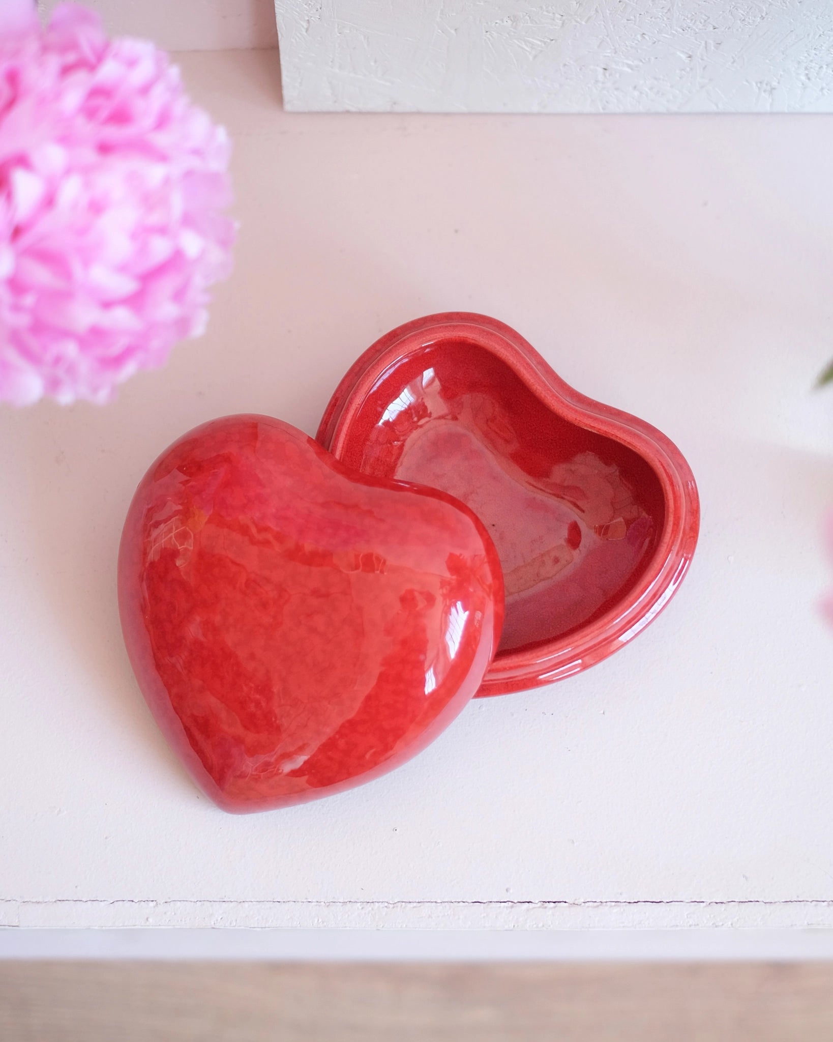 Coffret coeur en faïence de Charolles