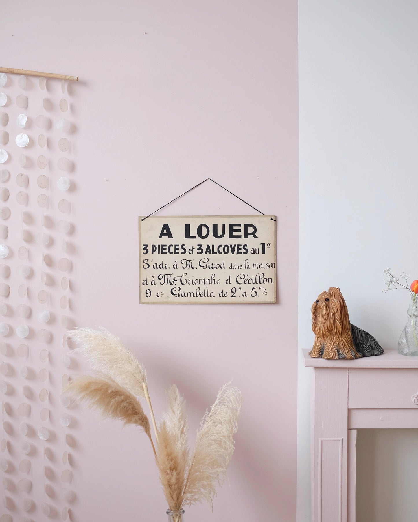 Ancienne pancarte "Appartement à louer"