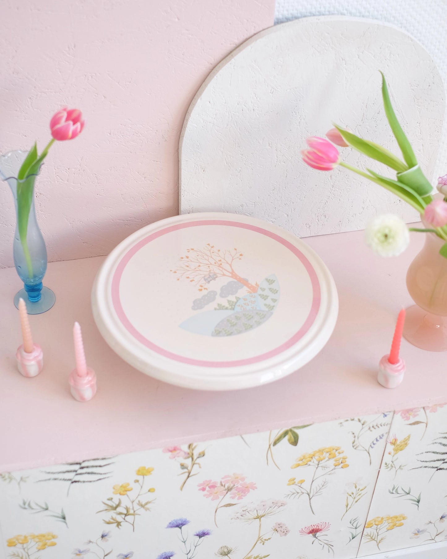 Plat à tarte en céramique vintage
