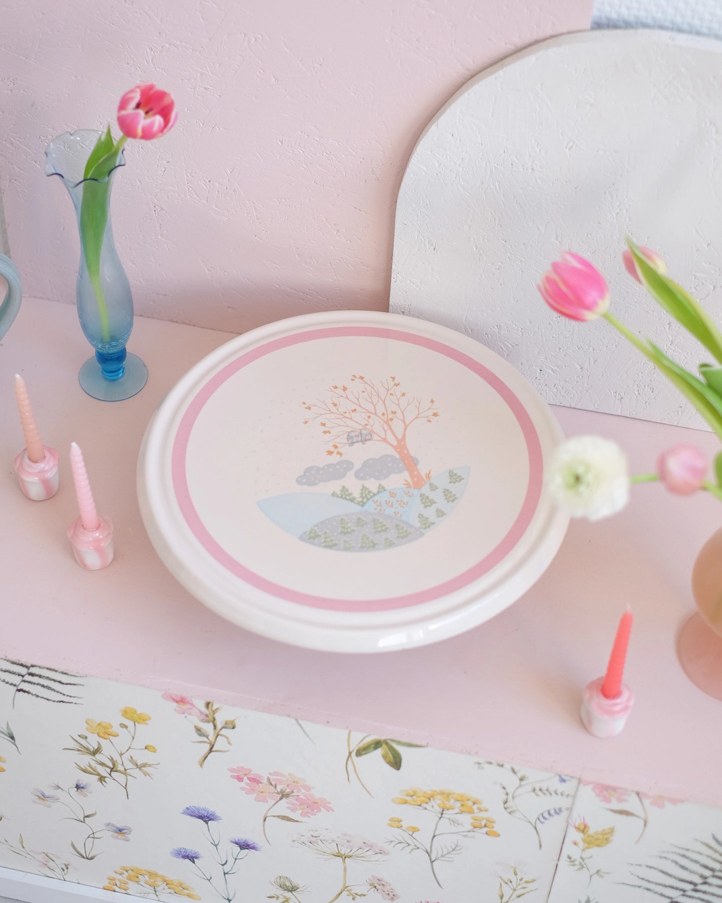 Plat à tarte en céramique vintage