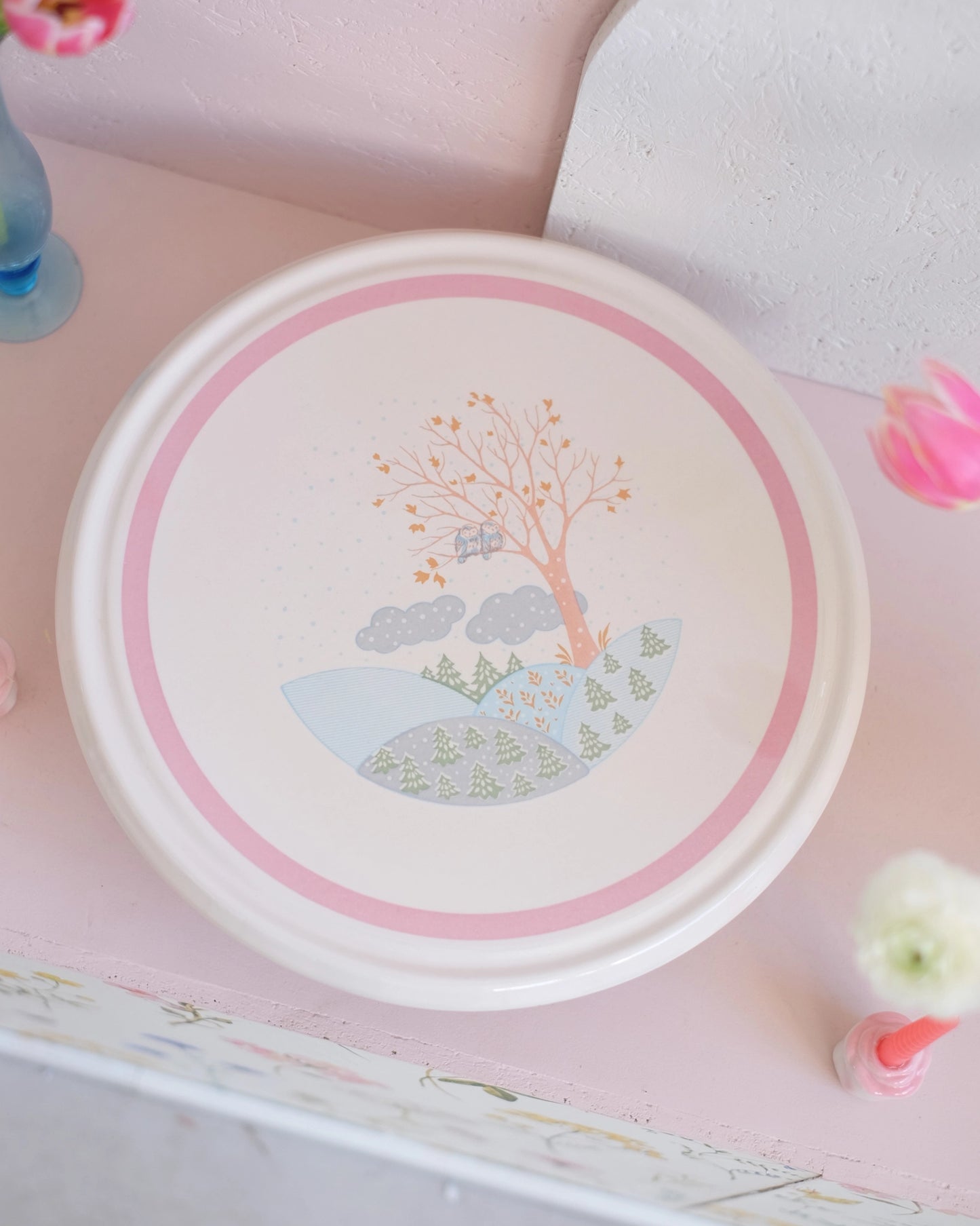 Plat à tarte en céramique vintage