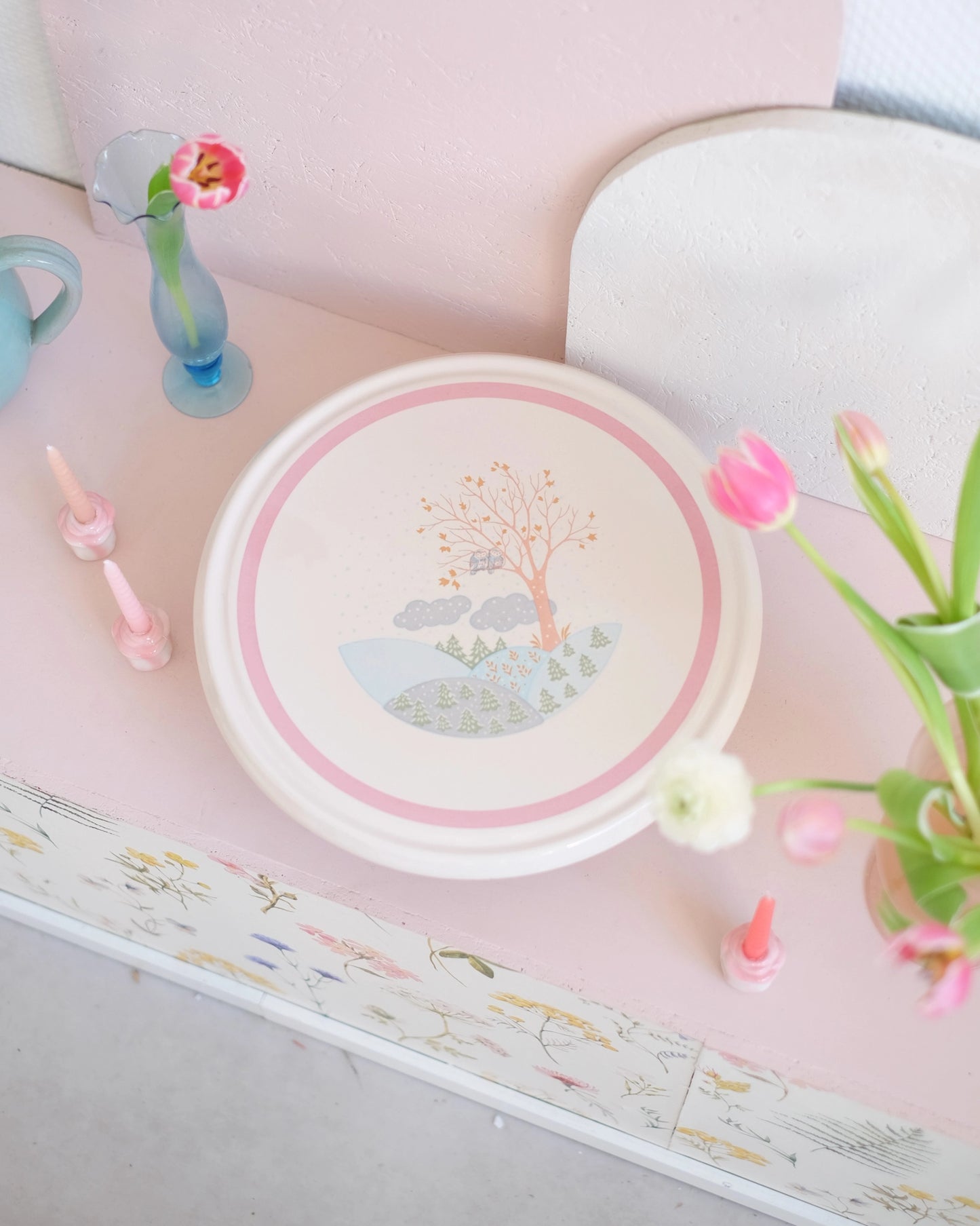 Plat à tarte en céramique vintage
