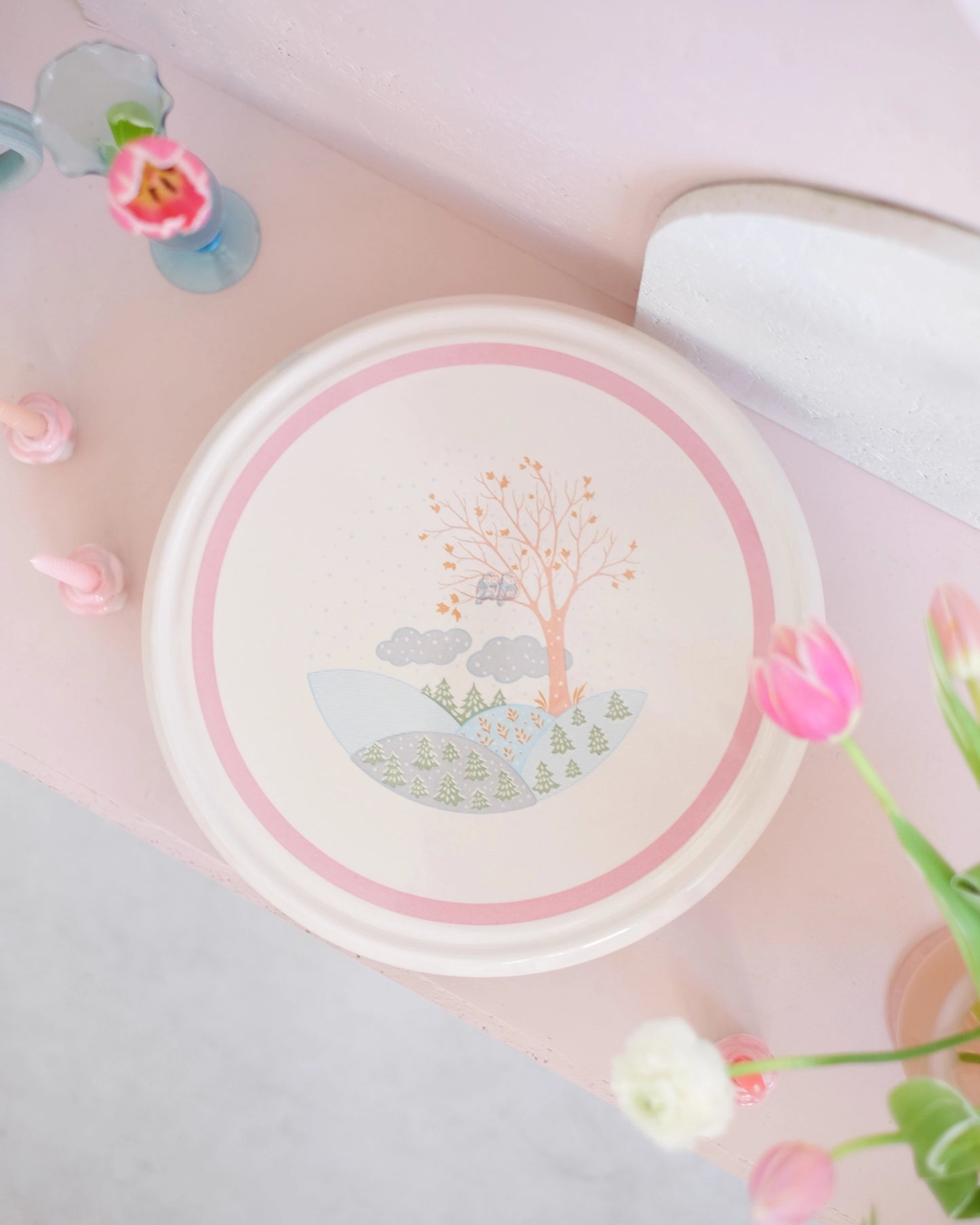Plat à tarte en céramique vintage