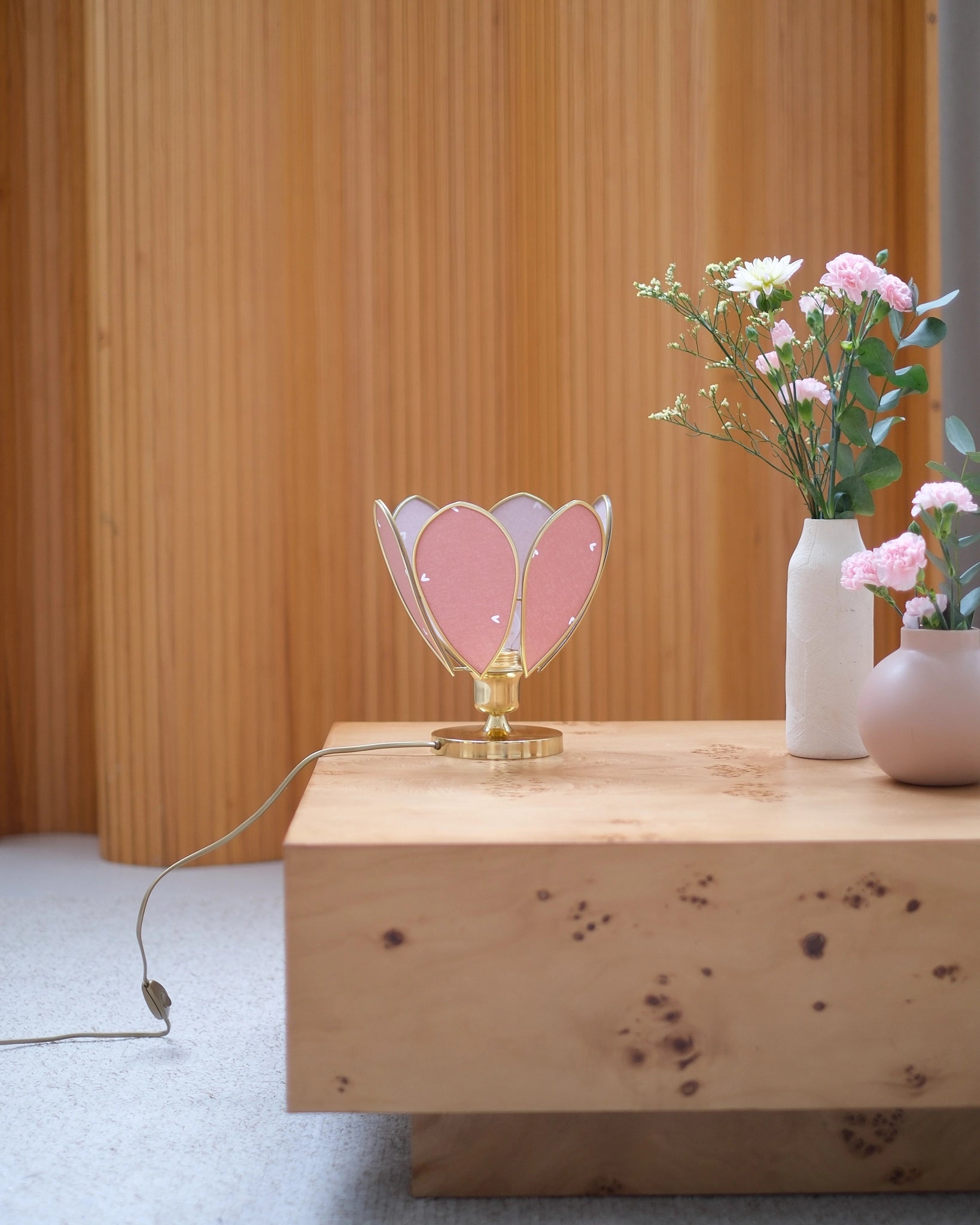 Lampe Fleur à poser - Petits coeurs
