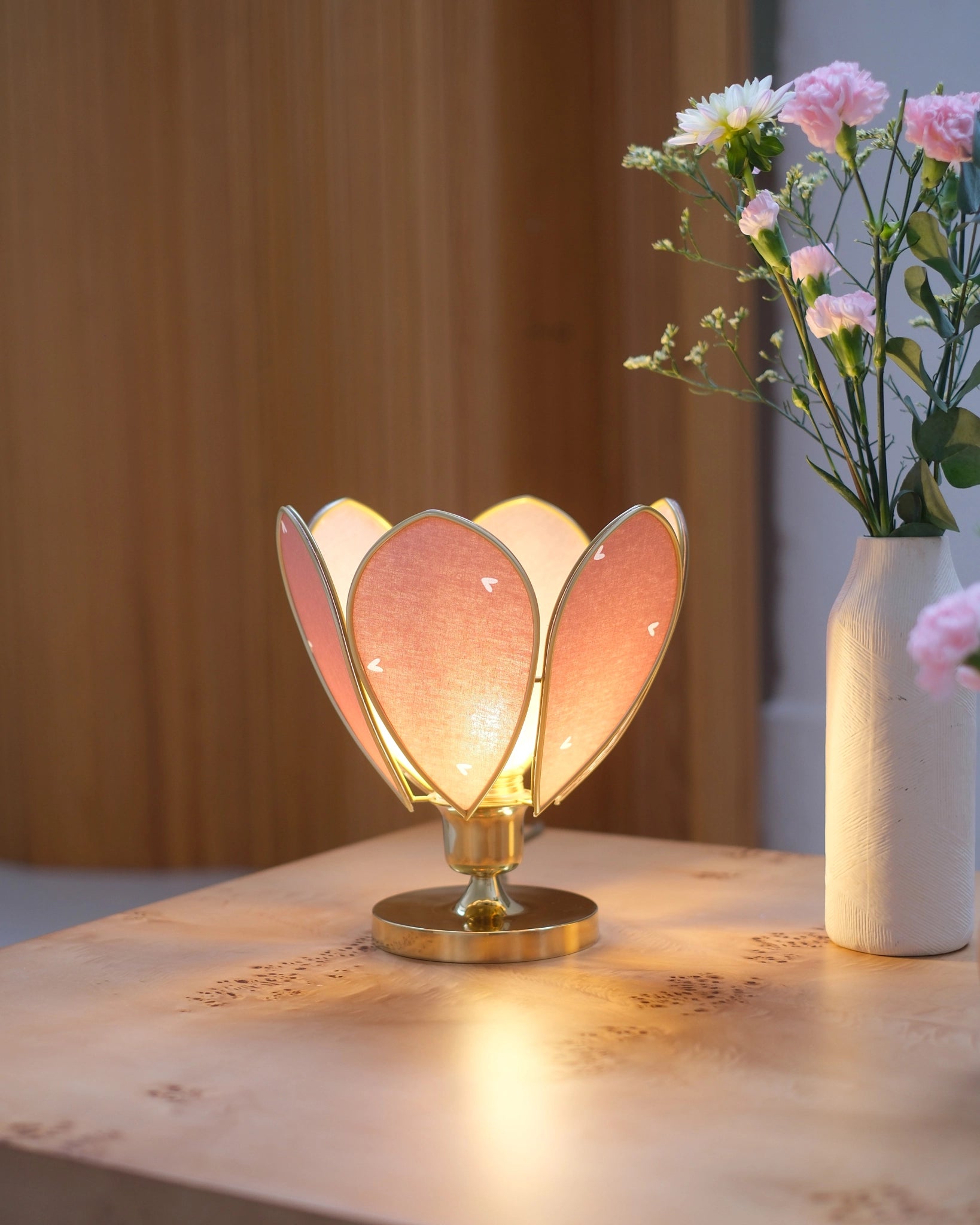 Lampe Fleur à poser - Petits coeurs