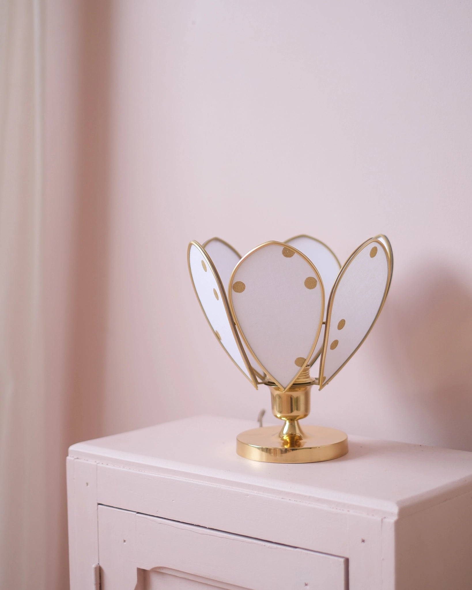 Lampe Fleur à poser - Pois dorés