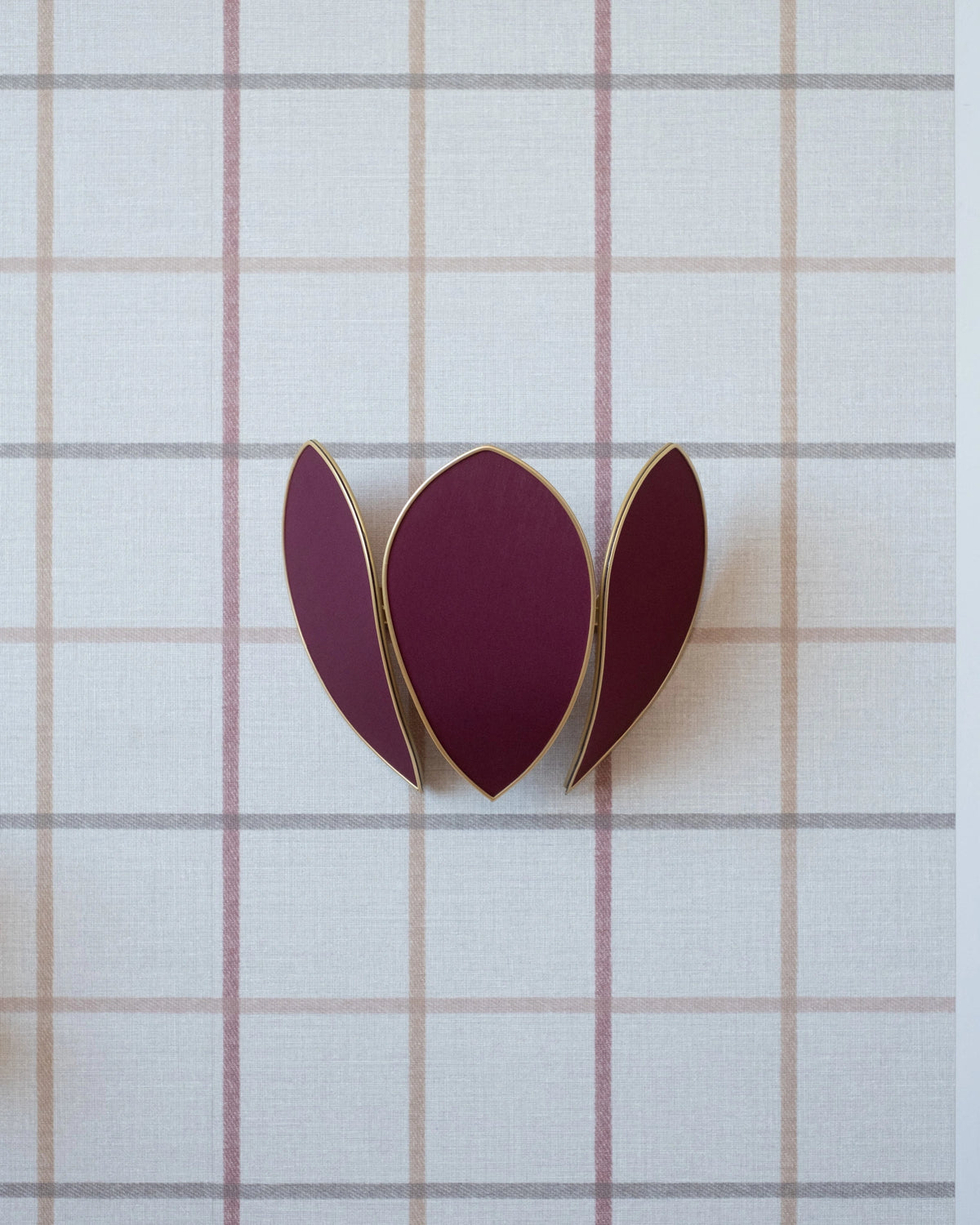 Applique Fleur - Aubergine et doré
