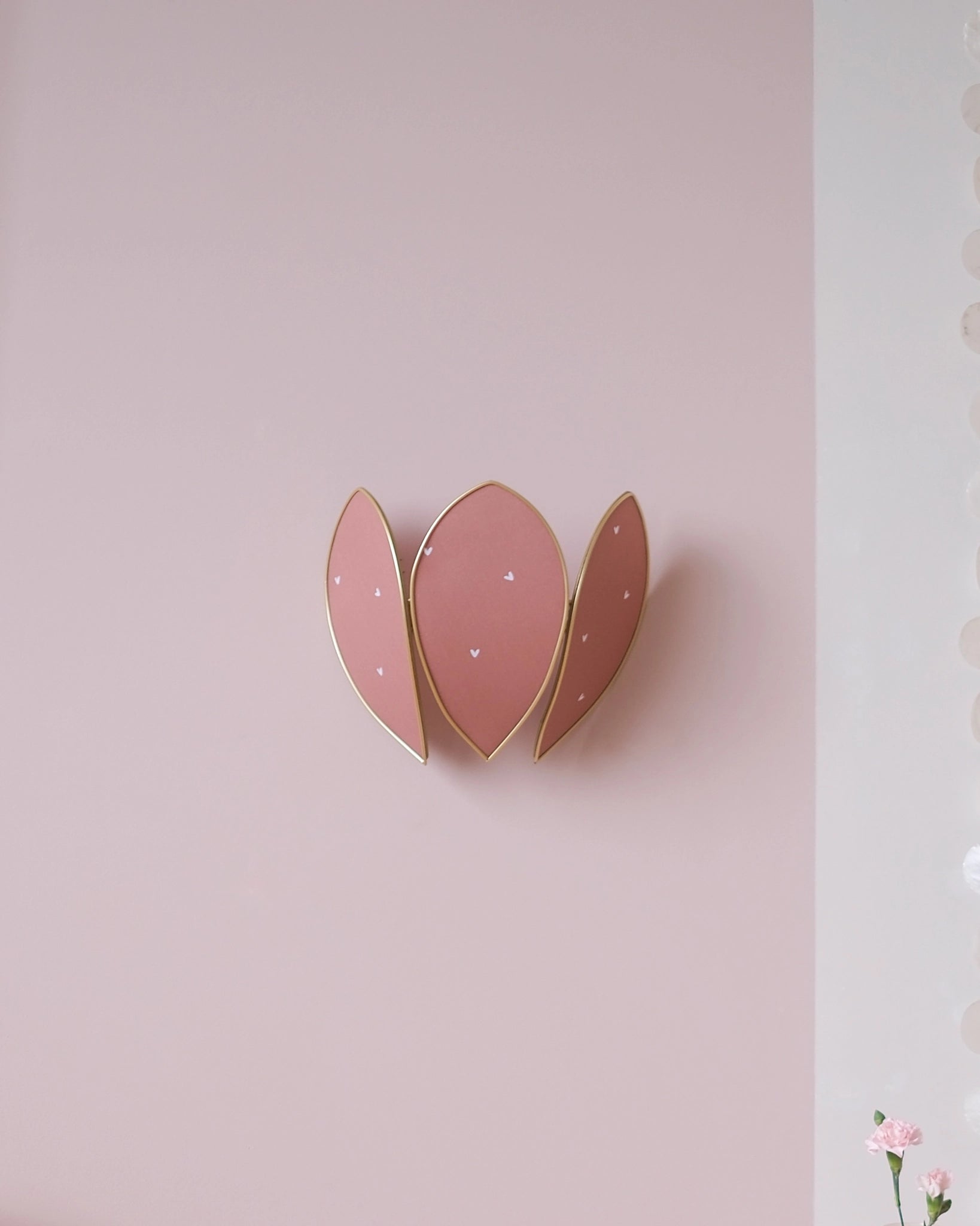 Applique Fleur - Petits coeurs
