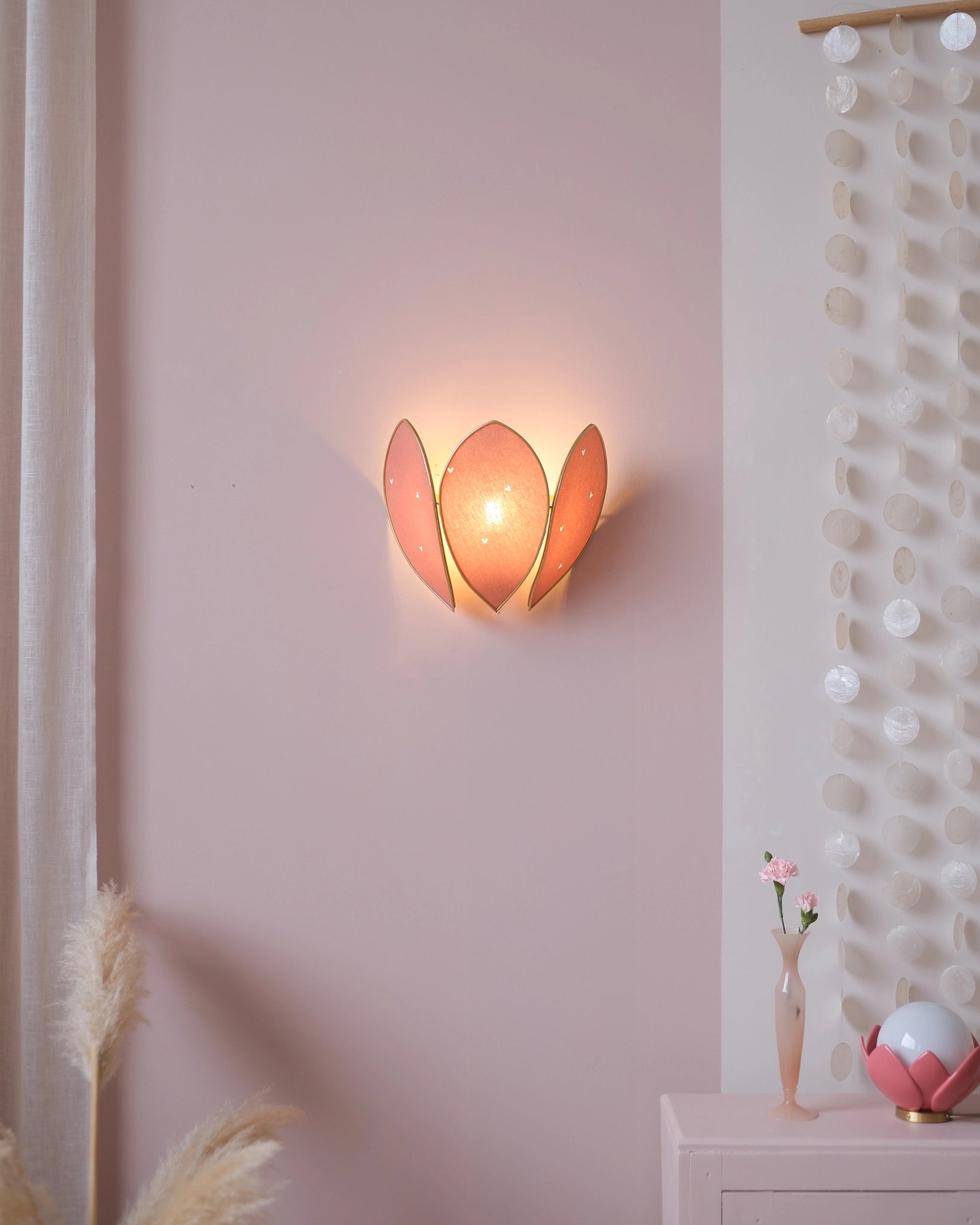 Applique Fleur - Petits coeurs