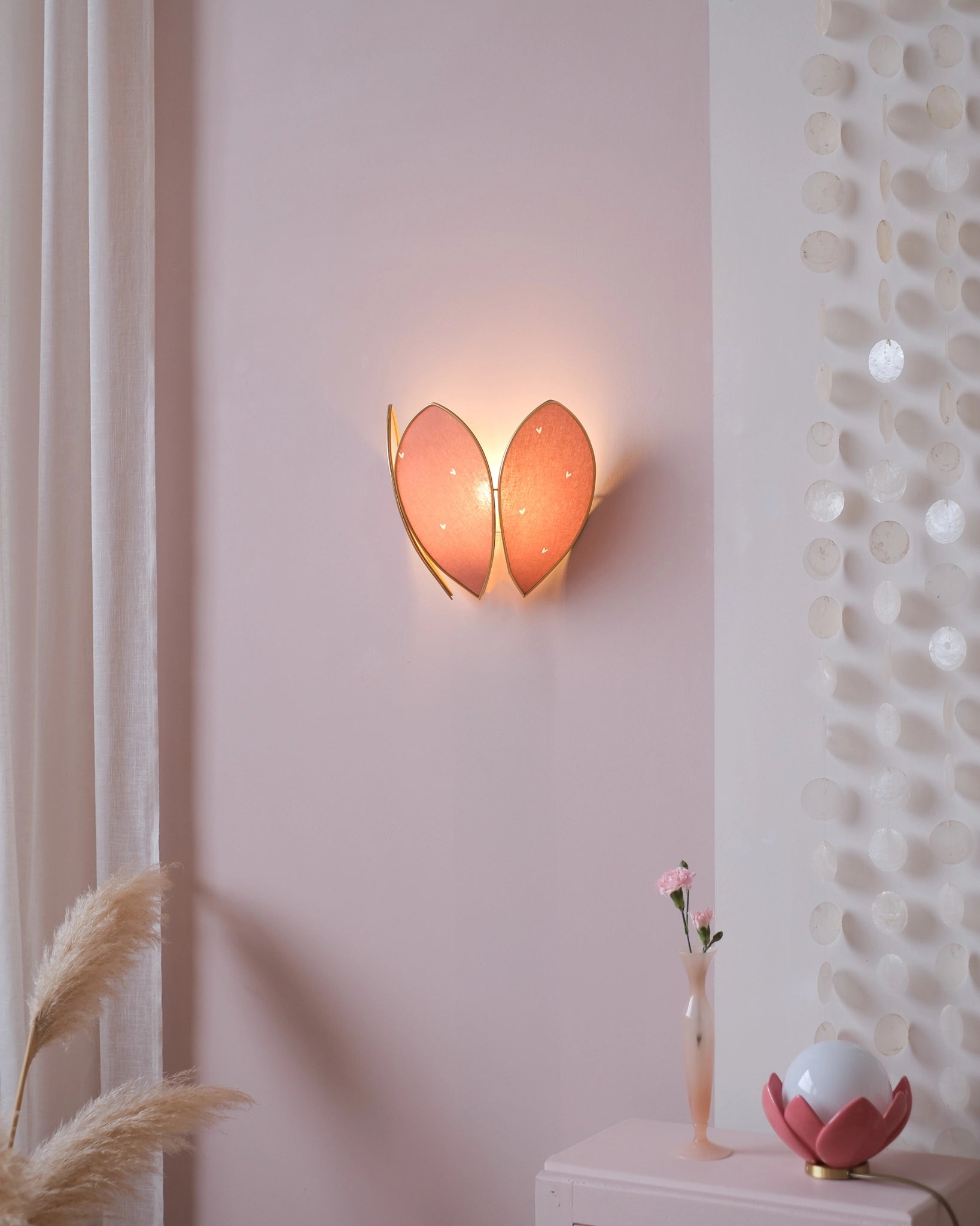 Applique Fleur - Petits coeurs