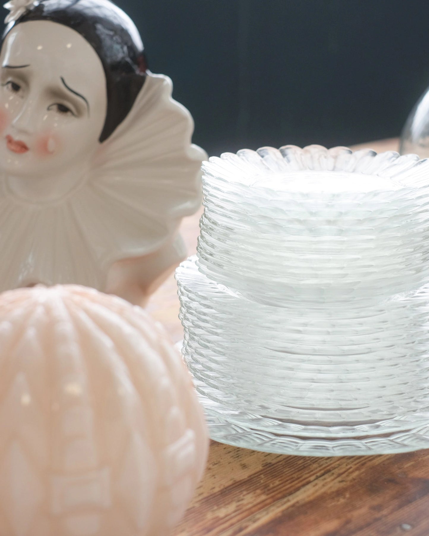 6 petites assiettes vintage Huilor en verre Duralex (18 cm)