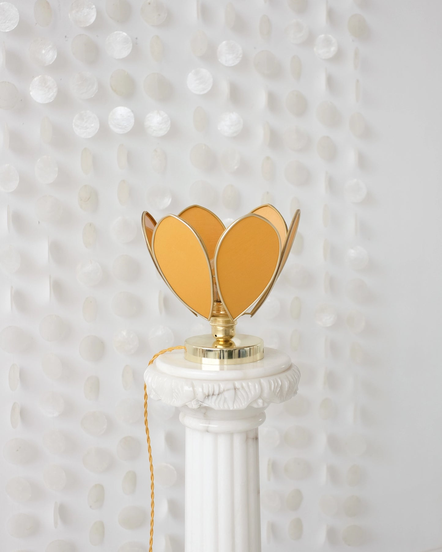 Lampe Fleur à poser - Honey et doré