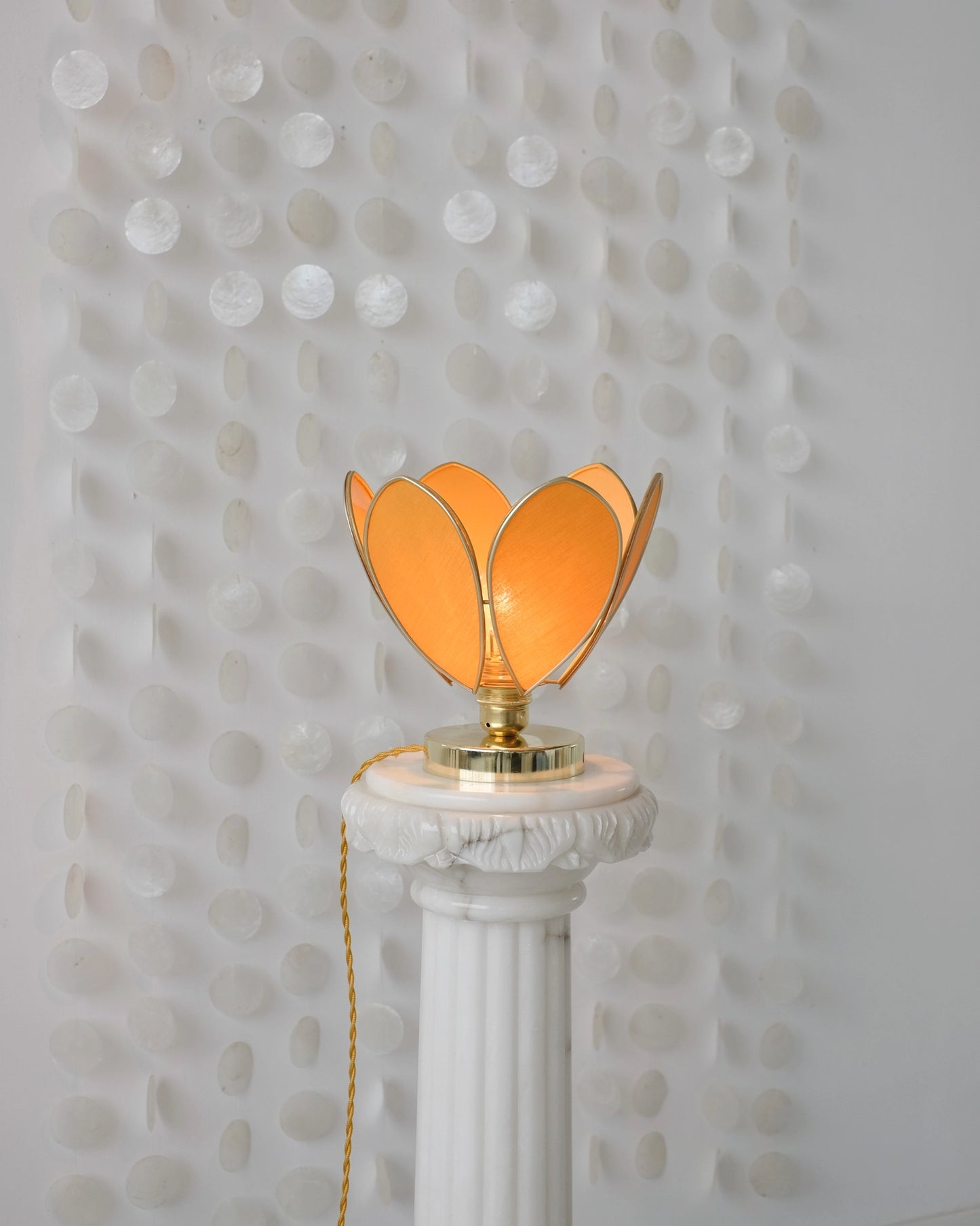 Lampe Fleur à poser - Honey et doré