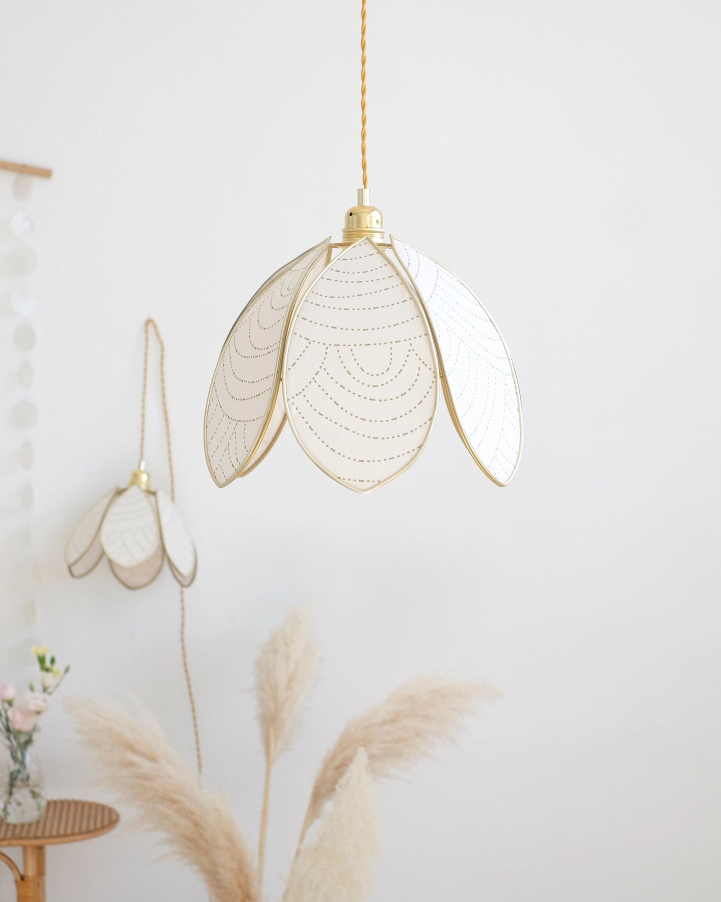 Suspension Fleur simple - Motif Art Déco