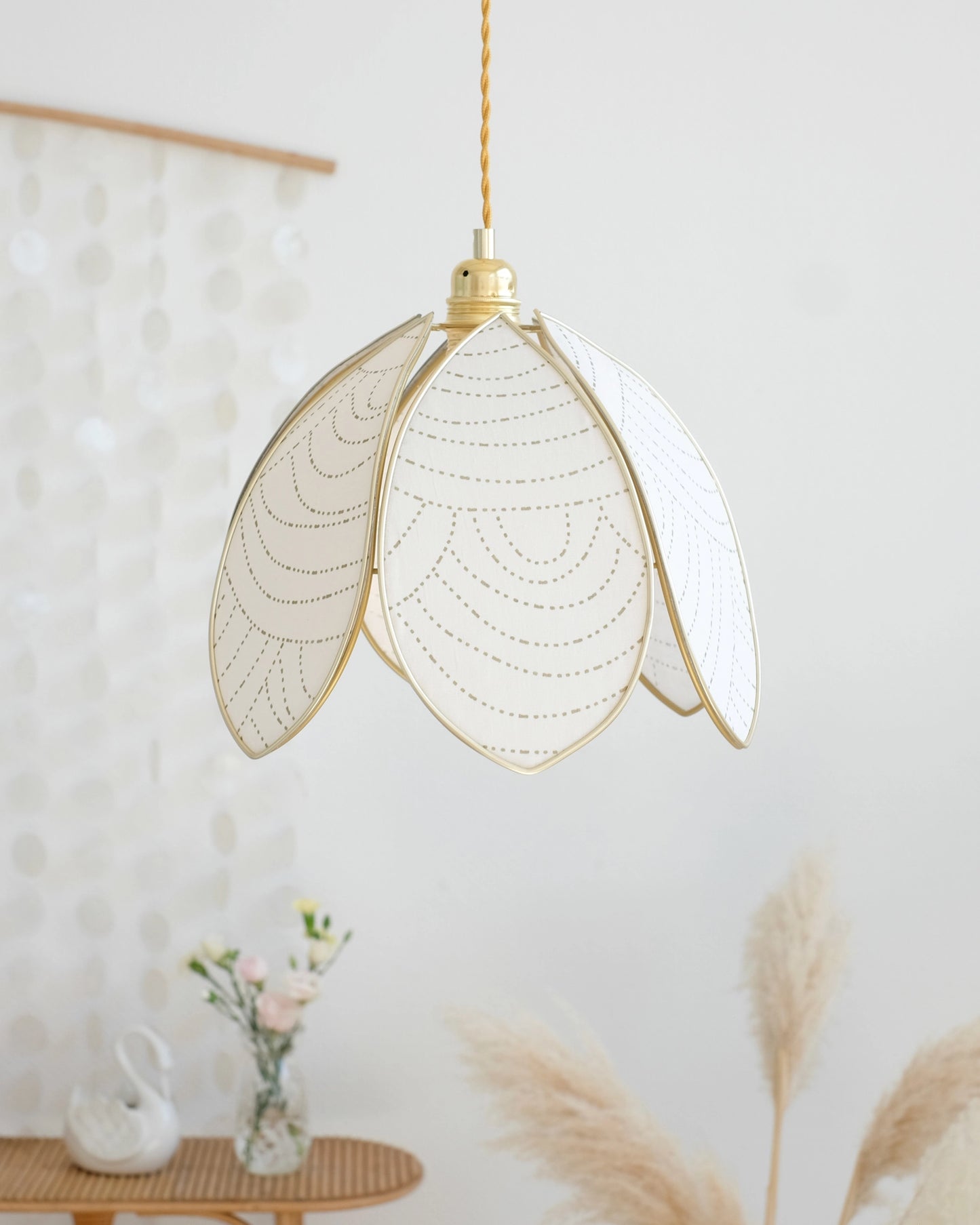 Suspension Fleur simple - Motif Art Déco