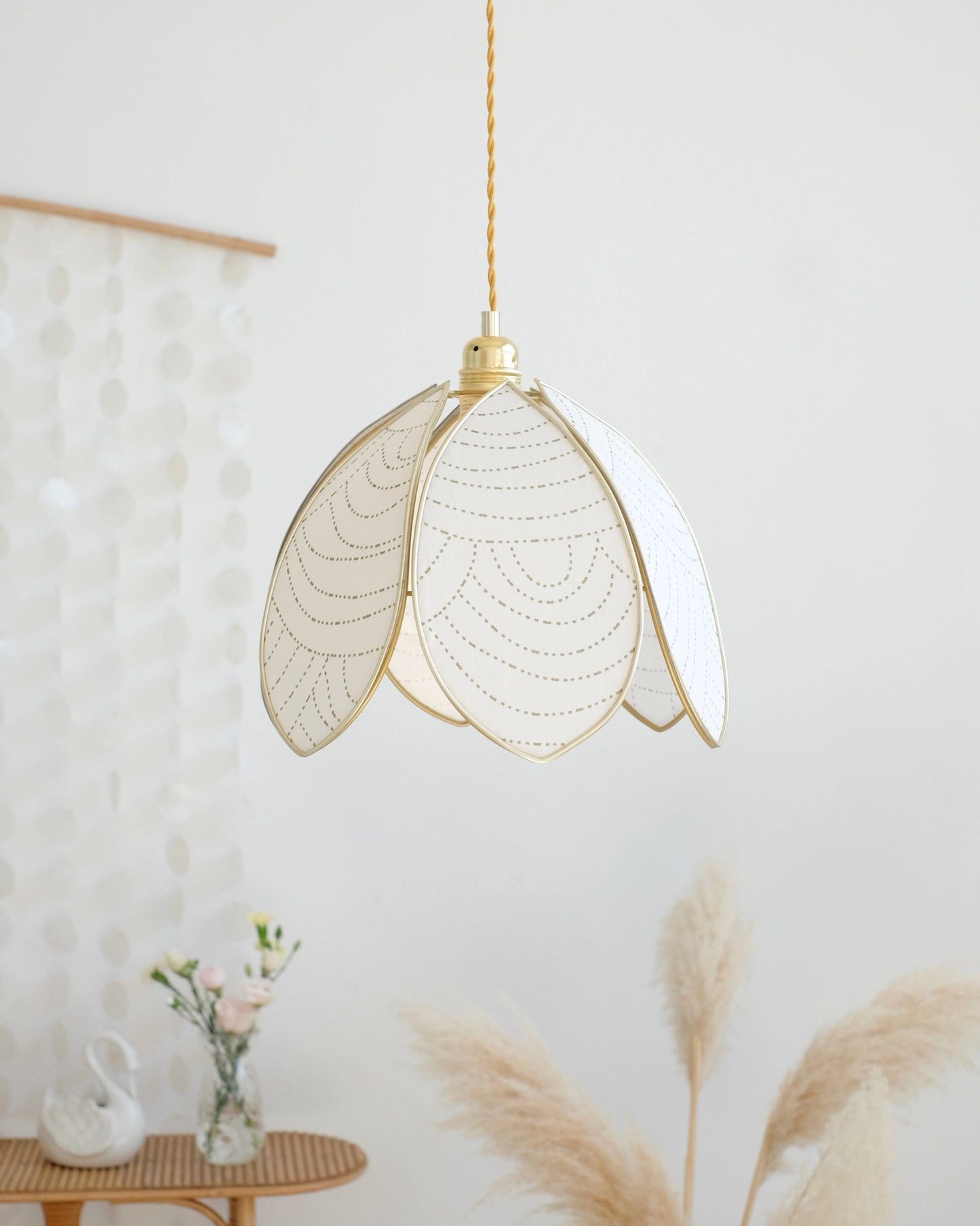 Suspension Fleur simple - Motif Art Déco