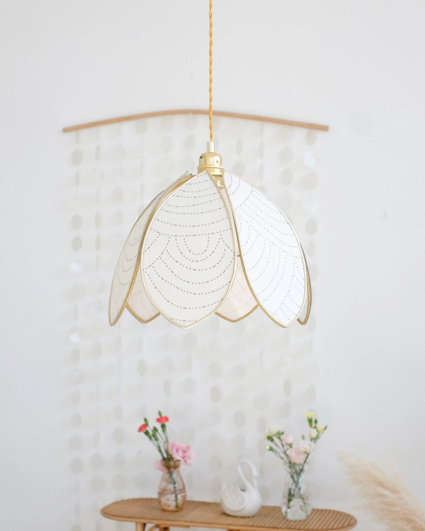 Suspension Fleur simple - Motif Art Déco