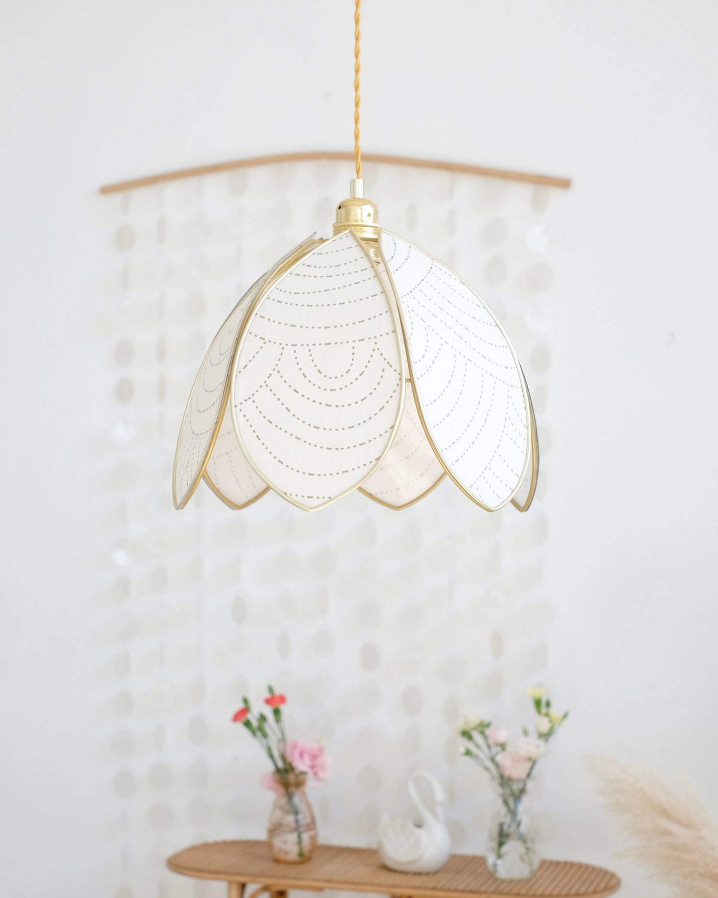 Suspension Fleur simple - Motif Art Déco