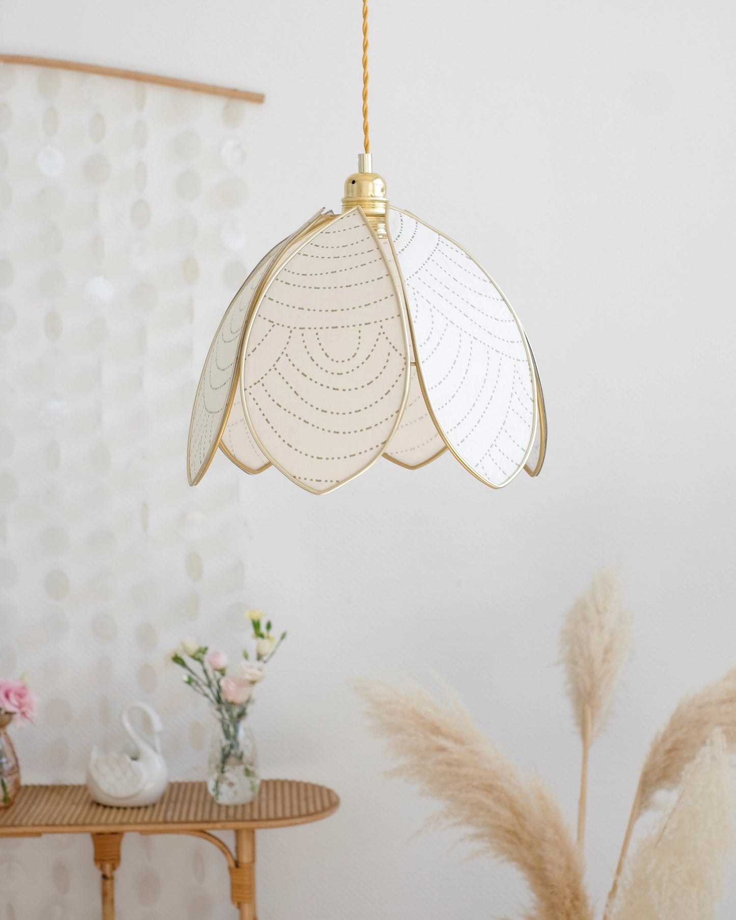 Suspension Fleur simple - Motif Art Déco