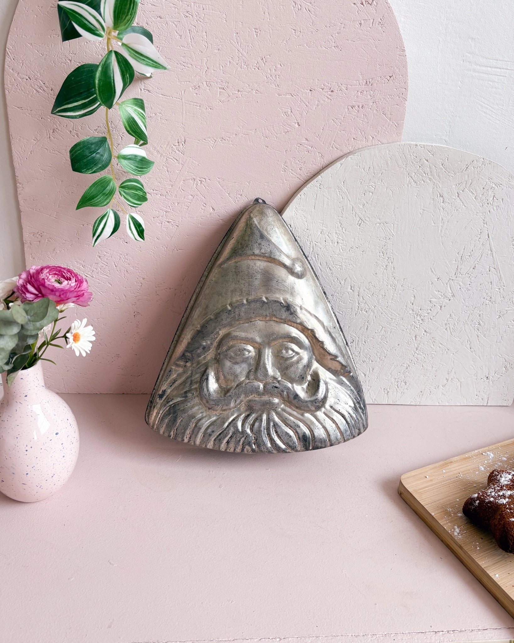 Ancien moule en fer blanc Père Noël - Silly & Billy