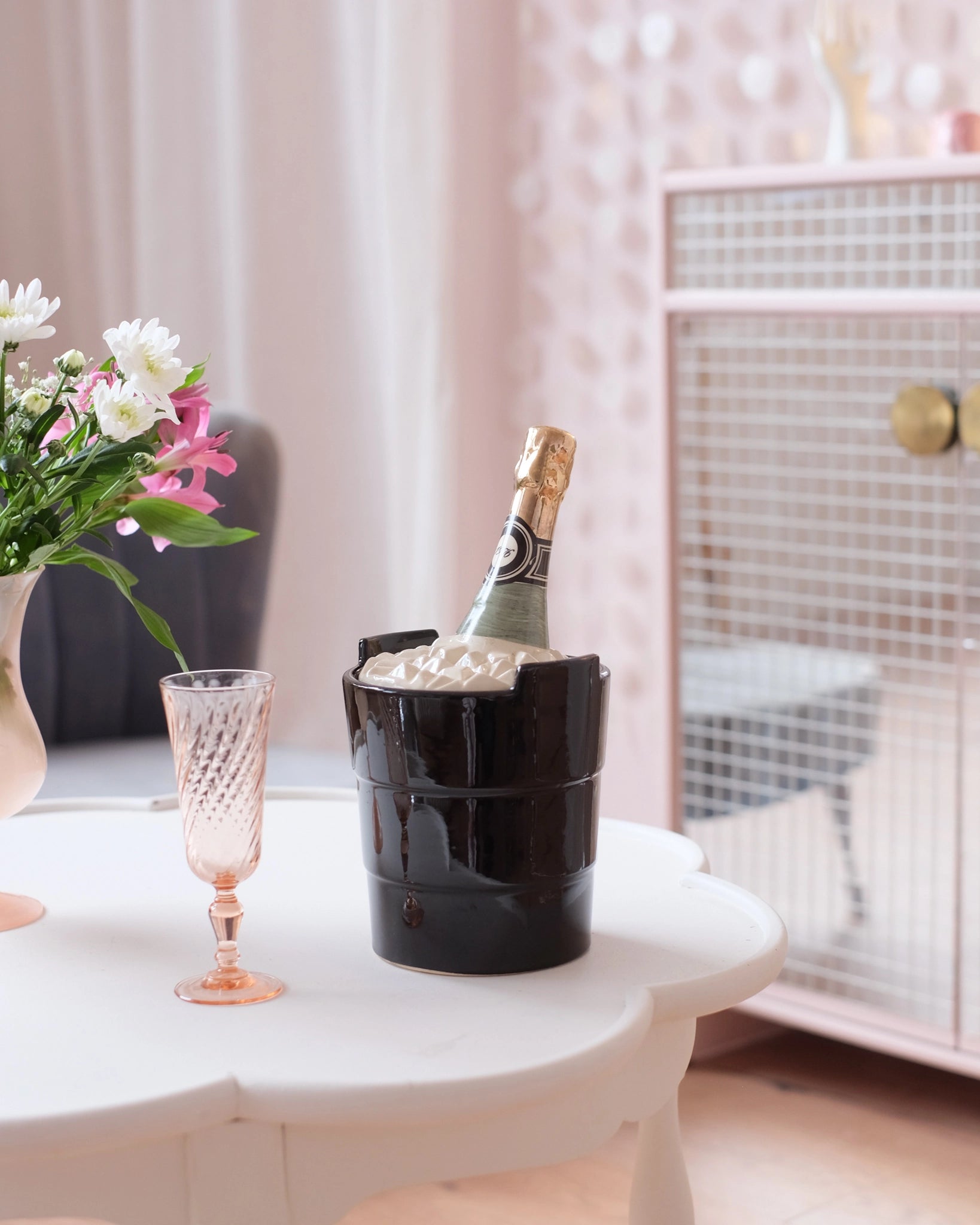 Ancien seau à champagne en faïence - Silly & Billy