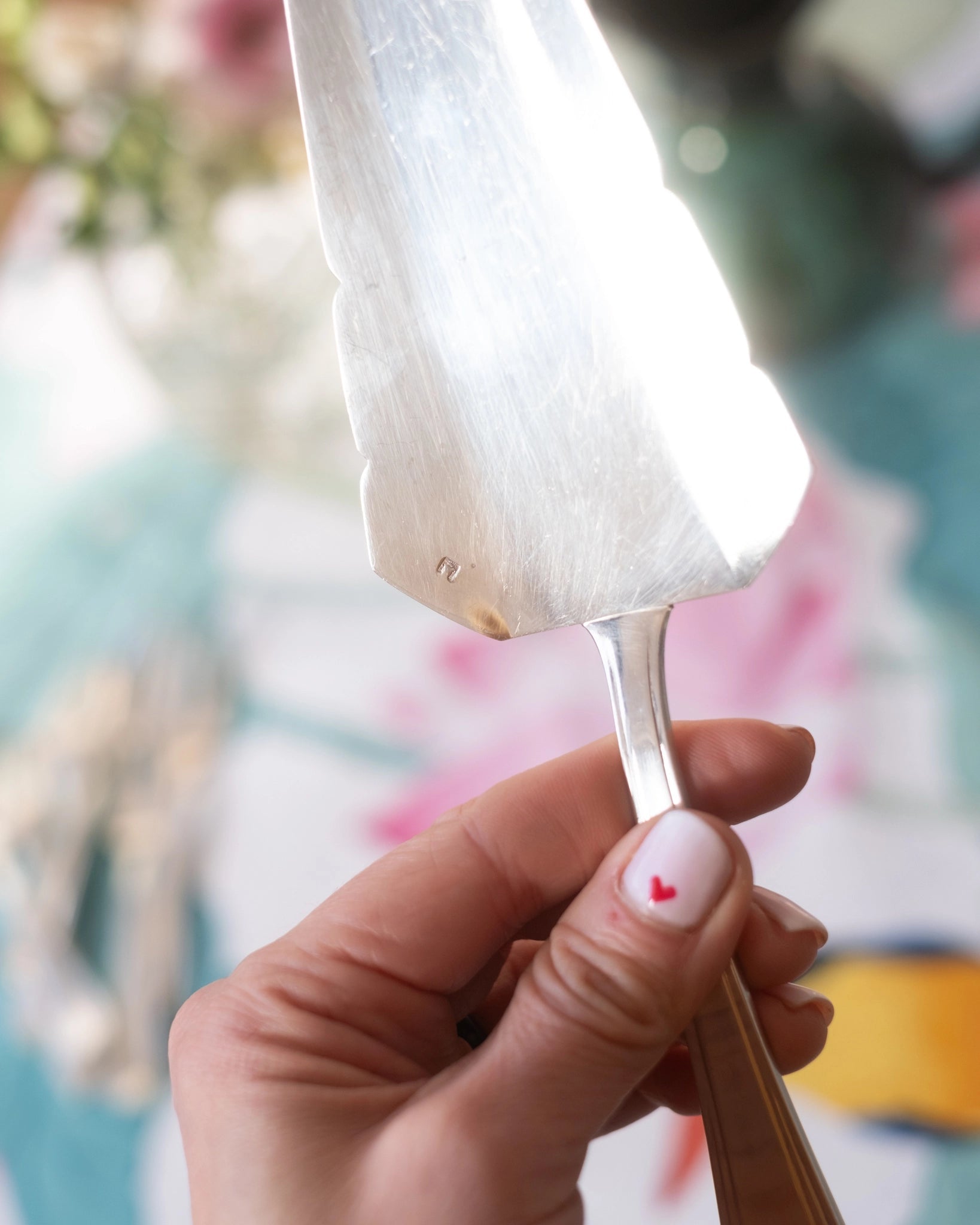 Ancienne pelle à tarte en métal argenté - Silly & Billy