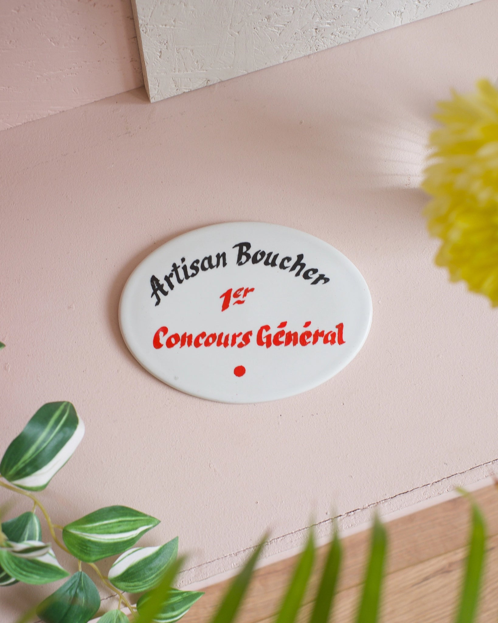 Anciennes plaques de boucherie en céramique émaillée - Au choix - Silly & Billy