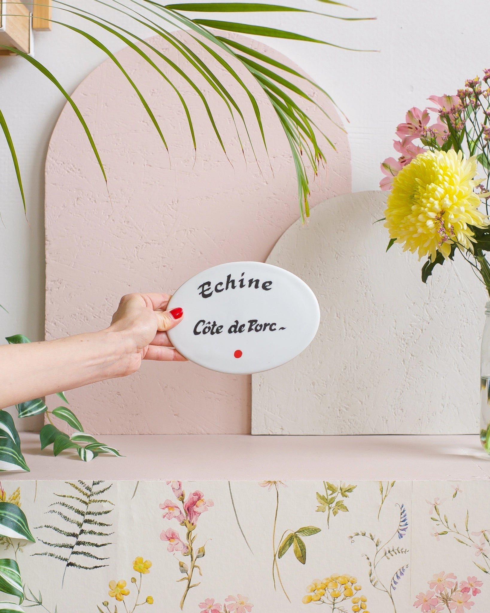 Anciennes plaques de boucherie en céramique émaillée - Au choix - Silly & Billy