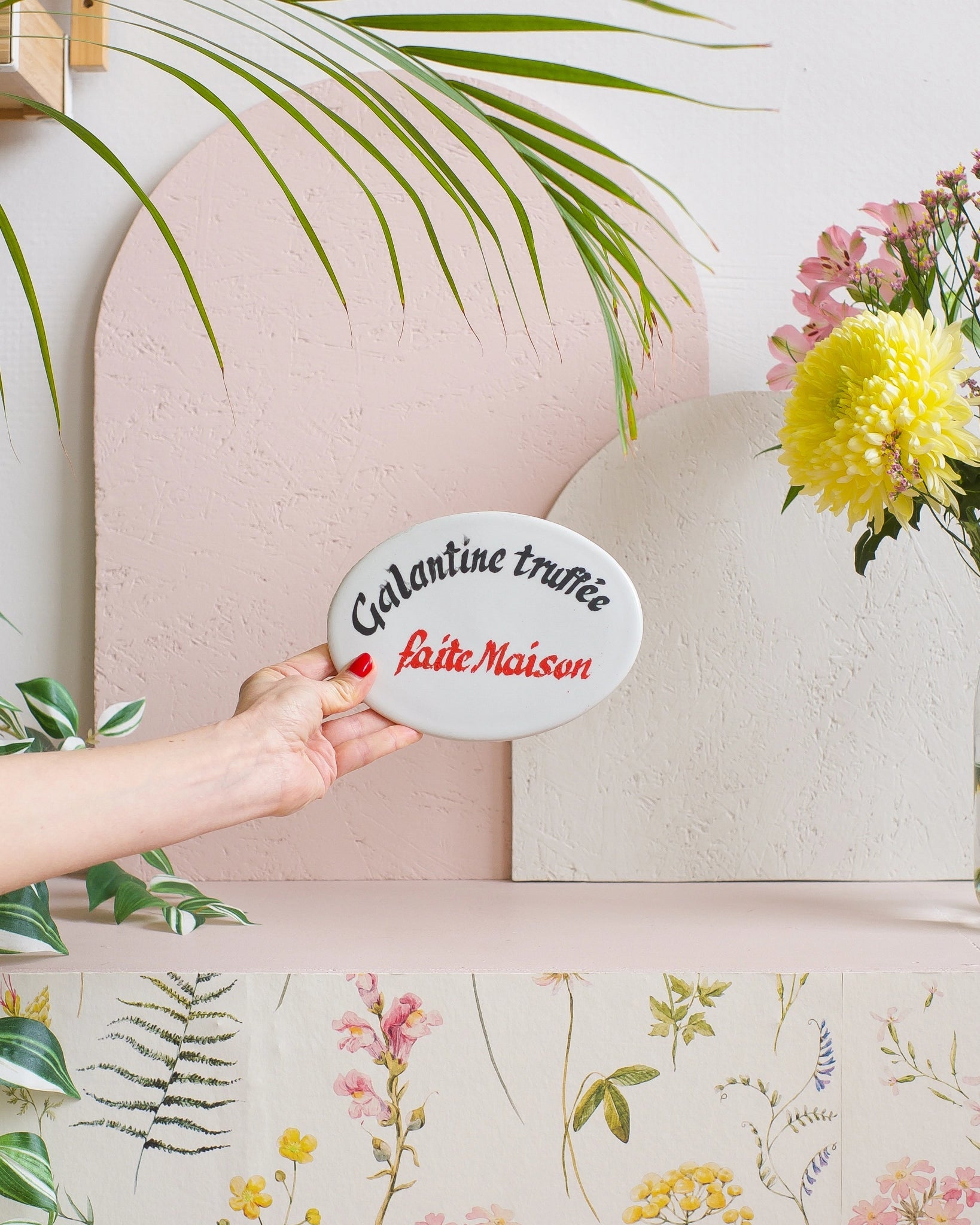 Anciennes plaques de boucherie en céramique émaillée - Au choix - Silly & Billy