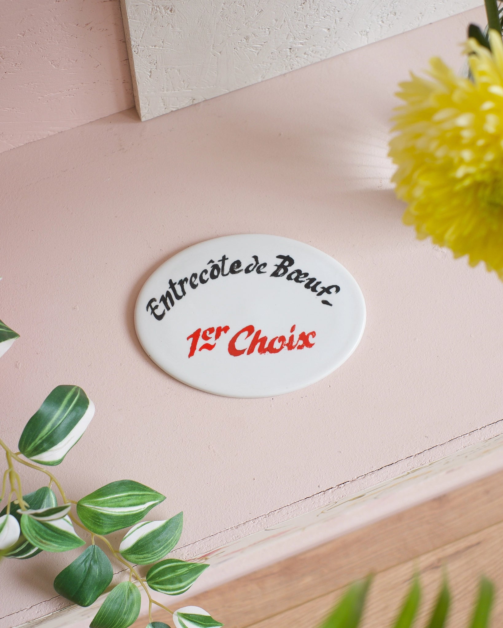 Anciennes plaques de boucherie en céramique émaillée - Au choix - Silly & Billy