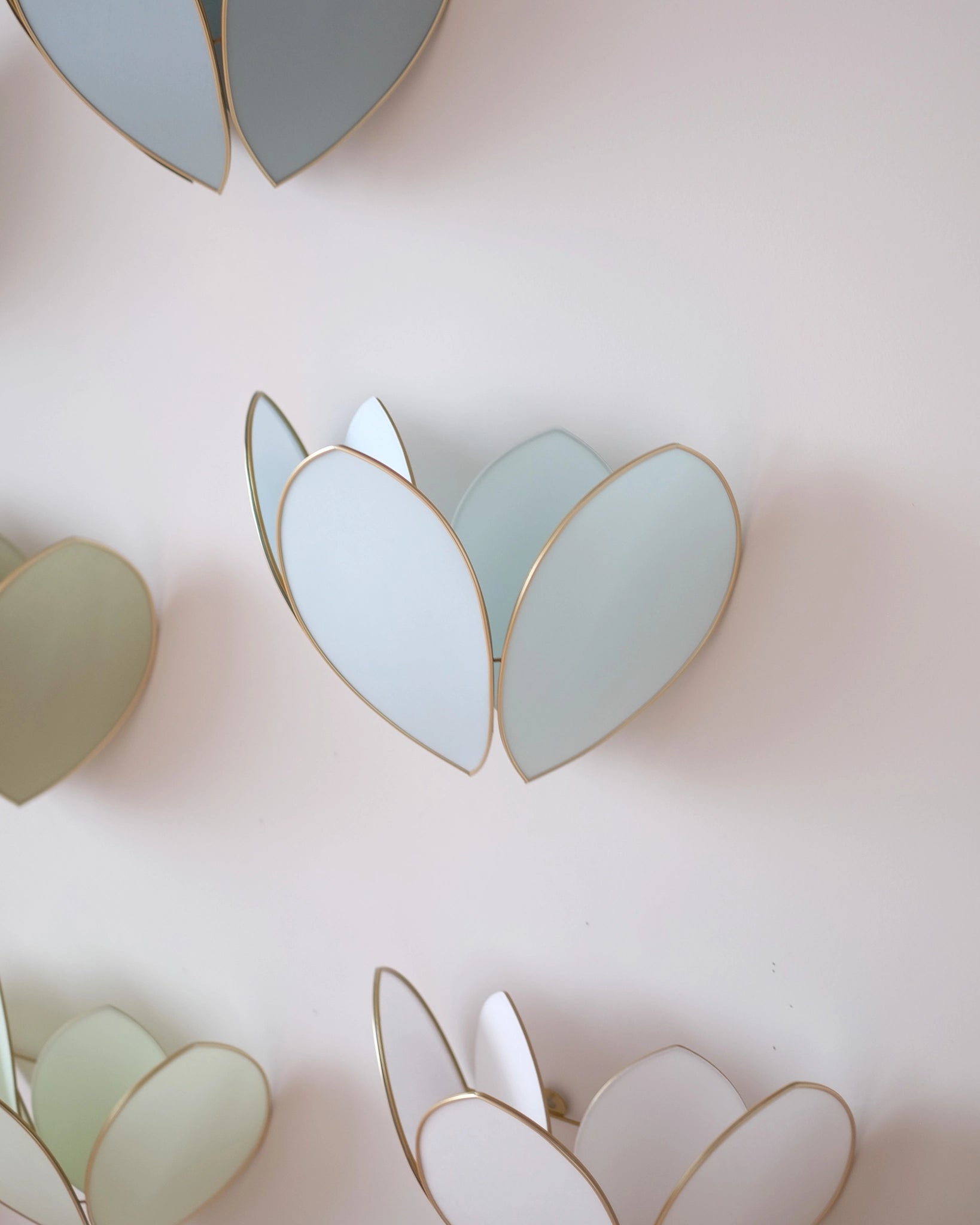 Applique Fleur Double - Glacier et doré - Silly & Billy
